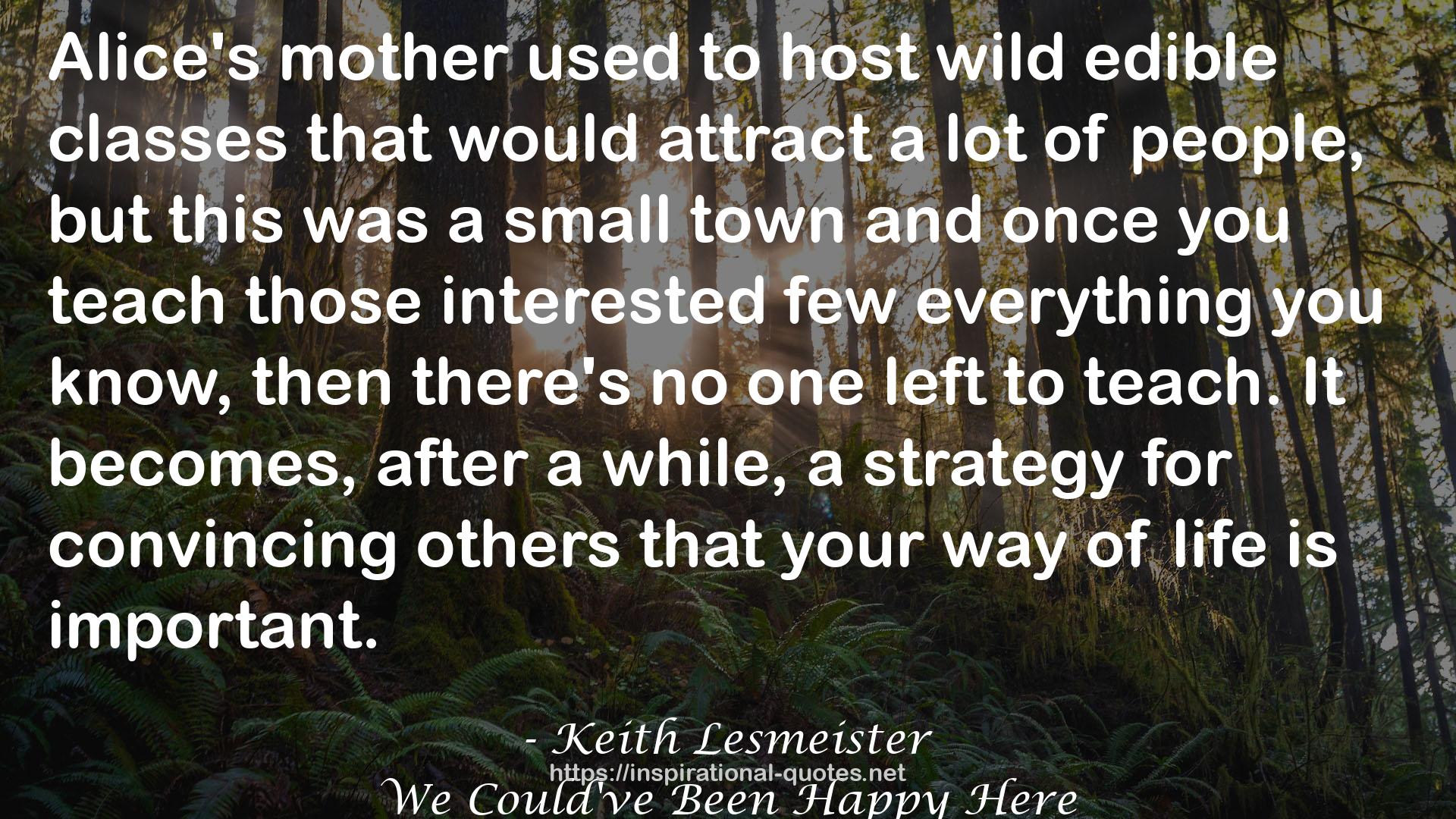 Keith Lesmeister QUOTES