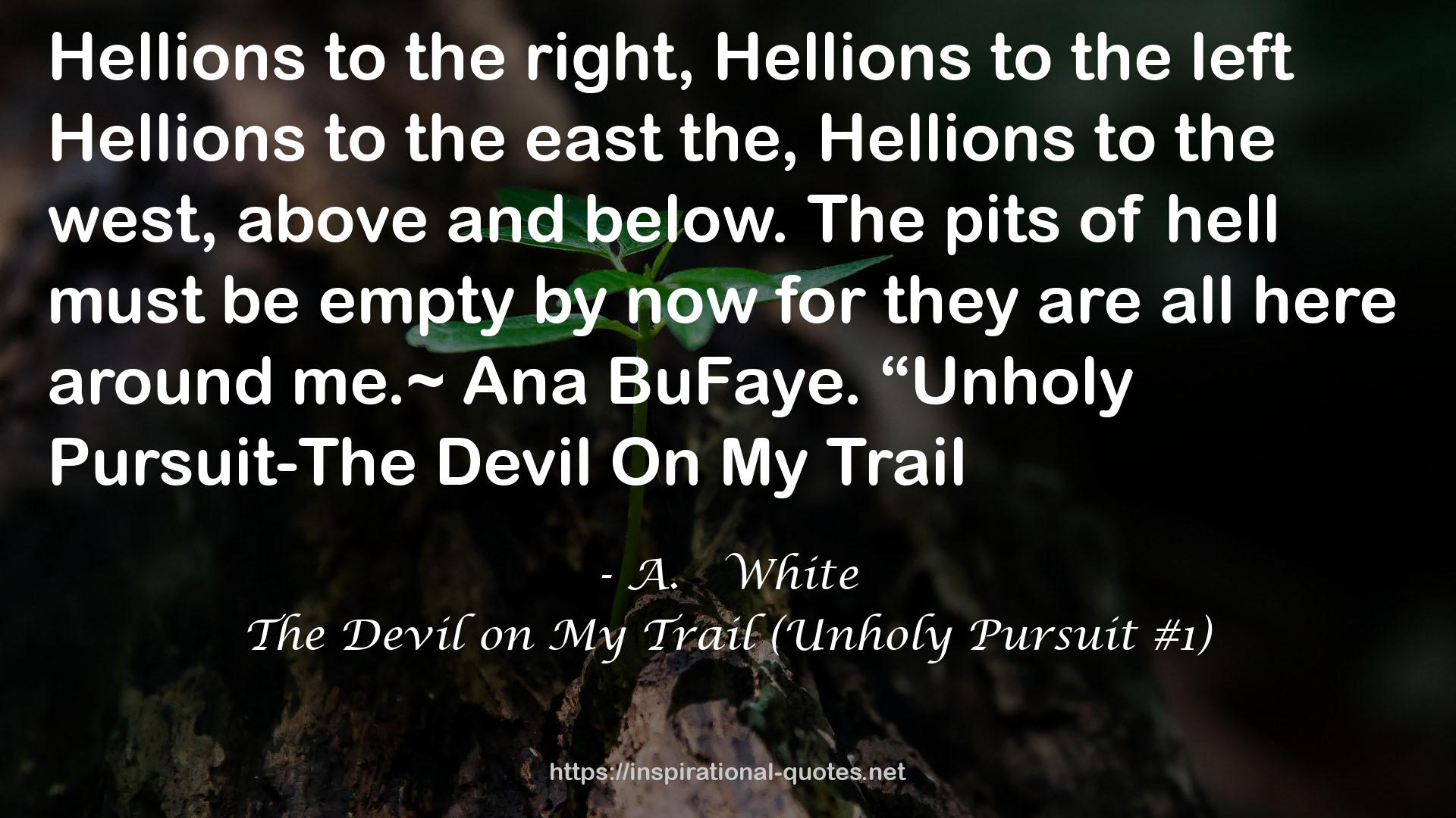 The Devil on My Trail (Unholy Pursuit #1) QUOTES