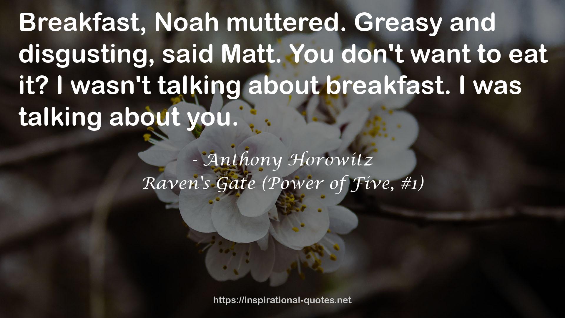 Raven's Gate (Power of Five, #1) QUOTES