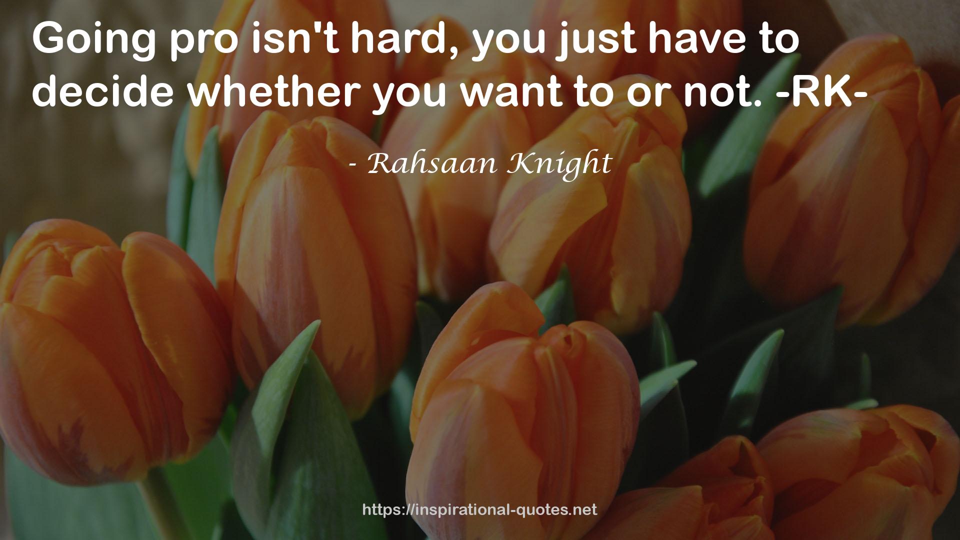 Rahsaan Knight QUOTES