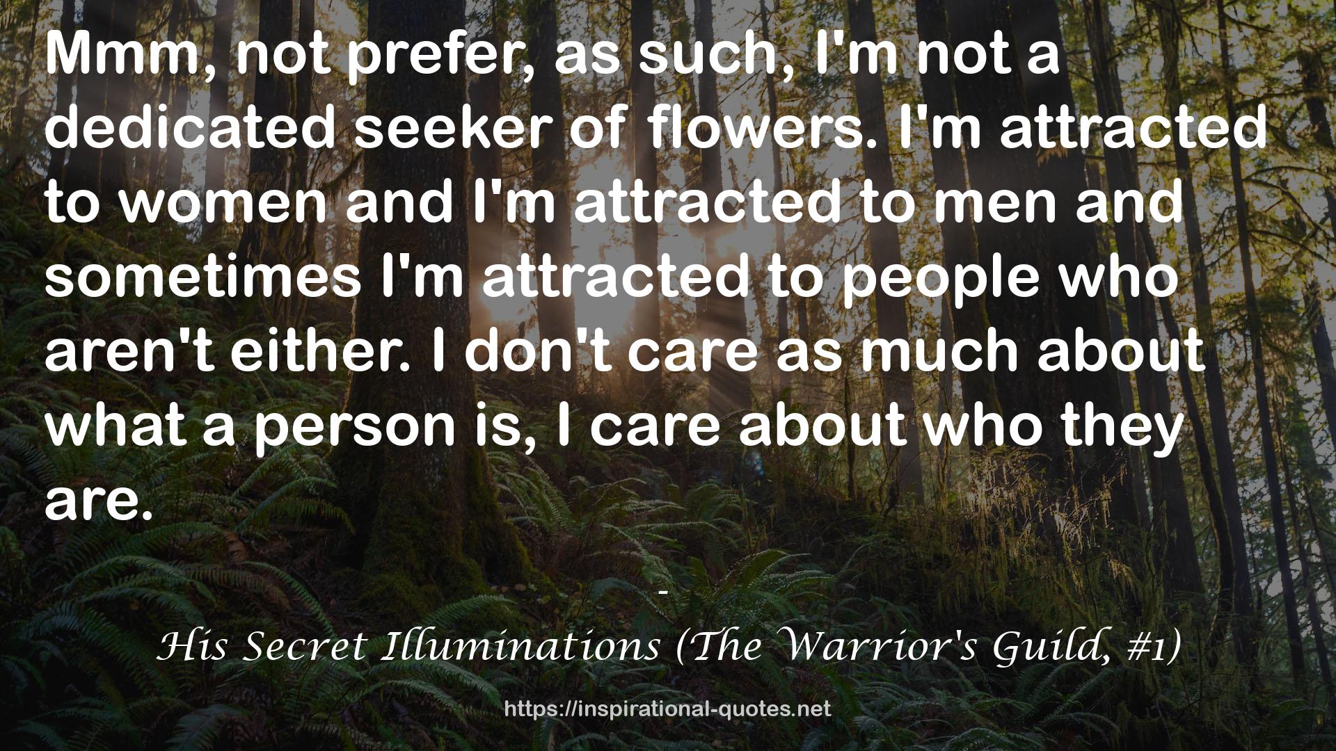 His Secret Illuminations (The Warrior's Guild, #1) QUOTES