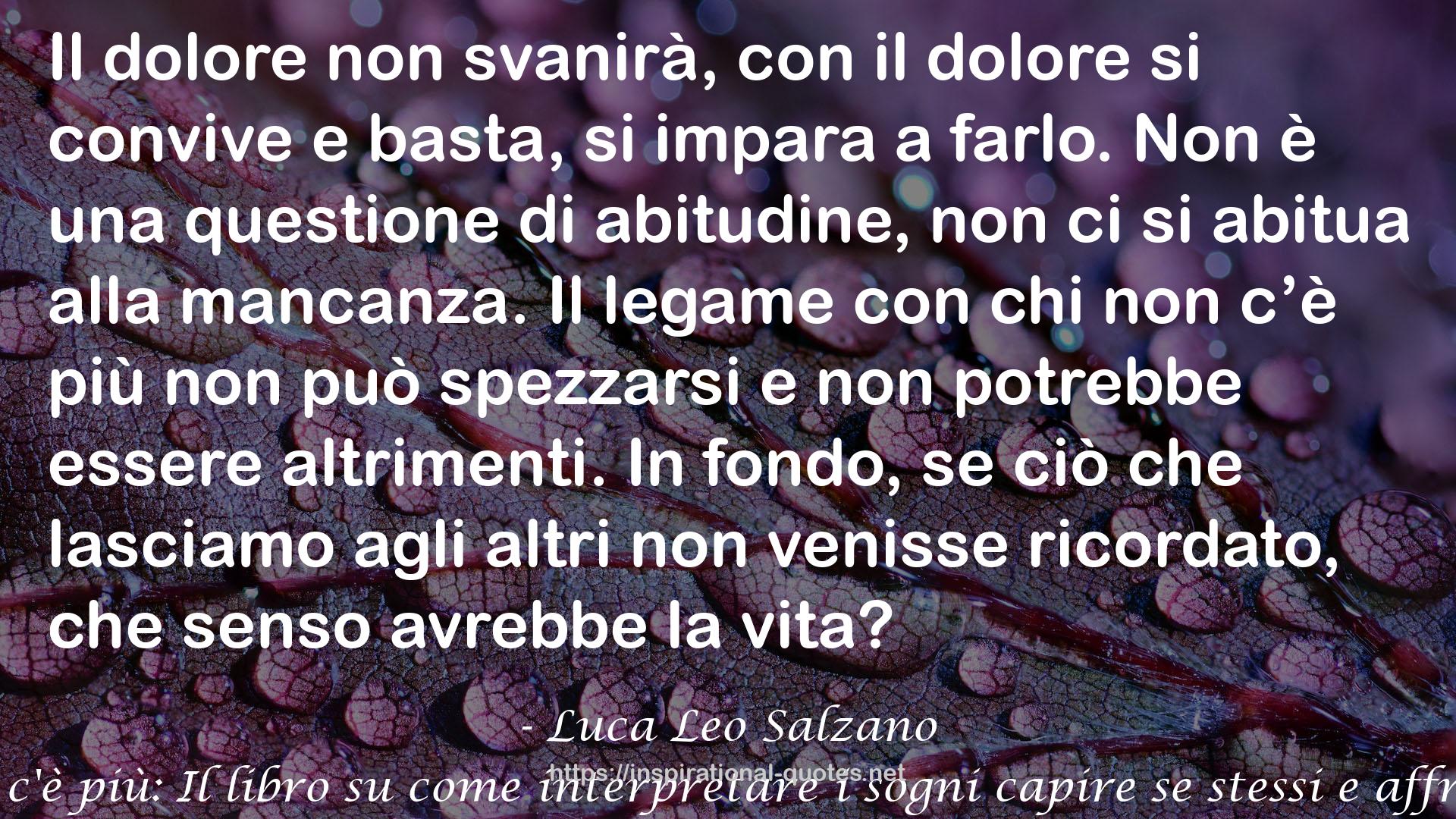 Sogno chi non c'è più: Il libro su come interpretare i sogni capire se stessi e affrontare il lutto QUOTES