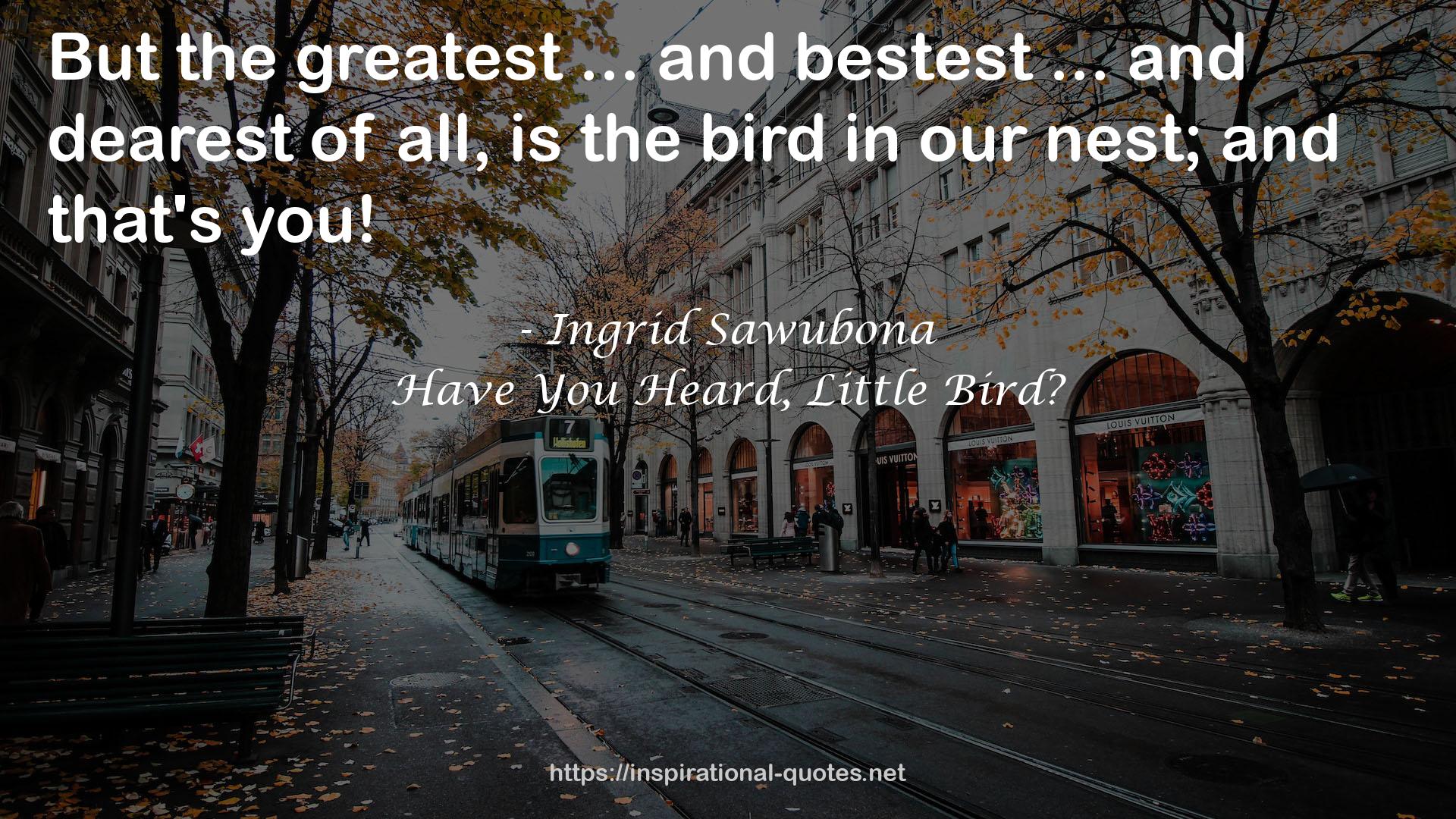 Have You Heard, Little Bird? QUOTES