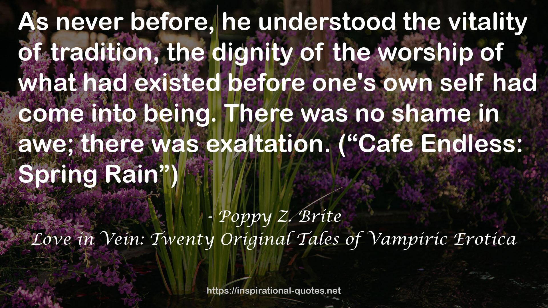 Love in Vein: Twenty Original Tales of Vampiric Erotica QUOTES