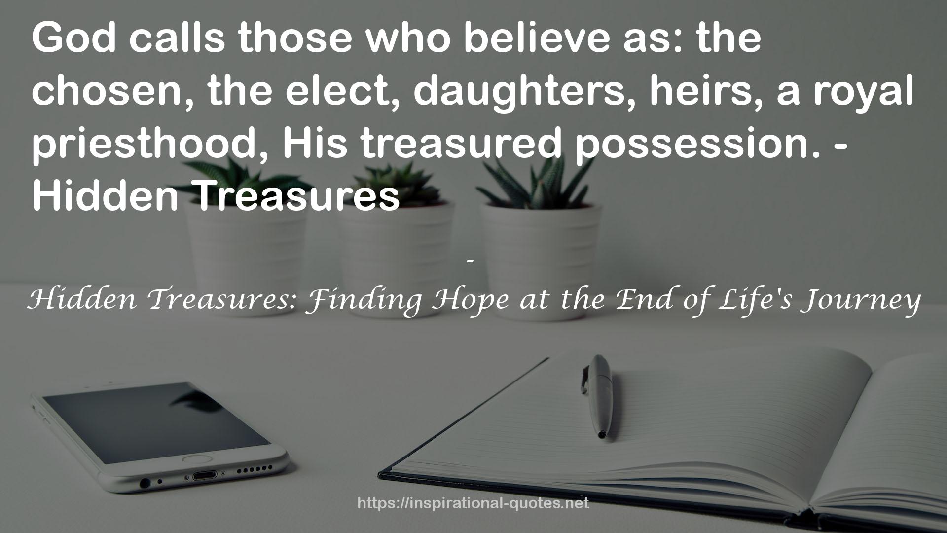 Hidden Treasures: Finding Hope at the End of Life's Journey QUOTES