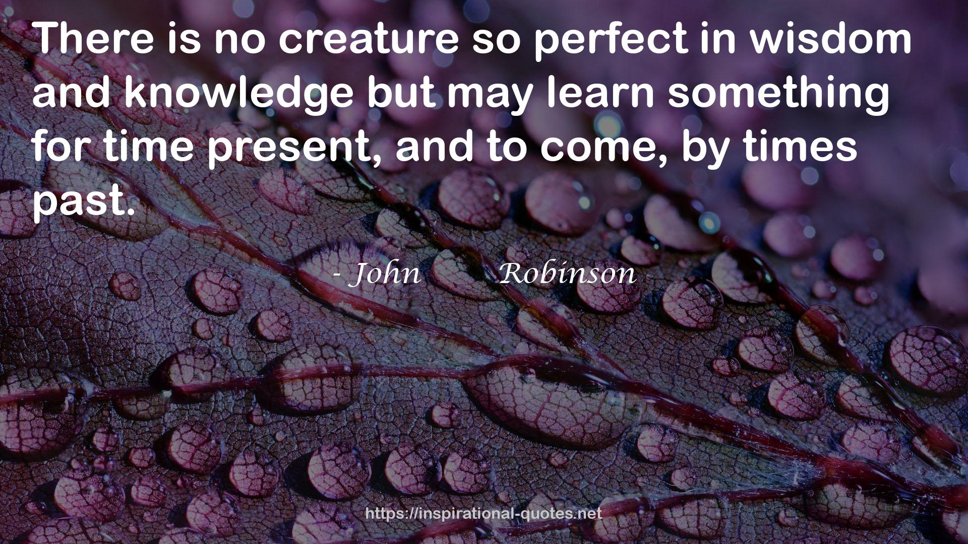 John        Robinson QUOTES