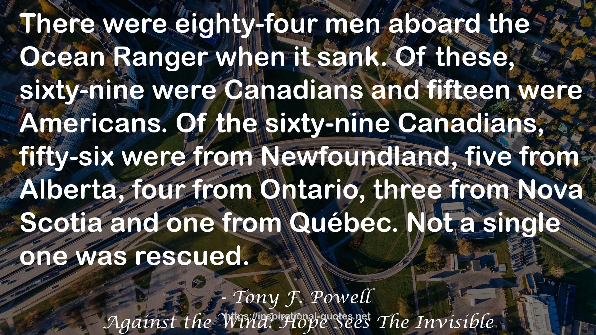 Tony F. Powell QUOTES