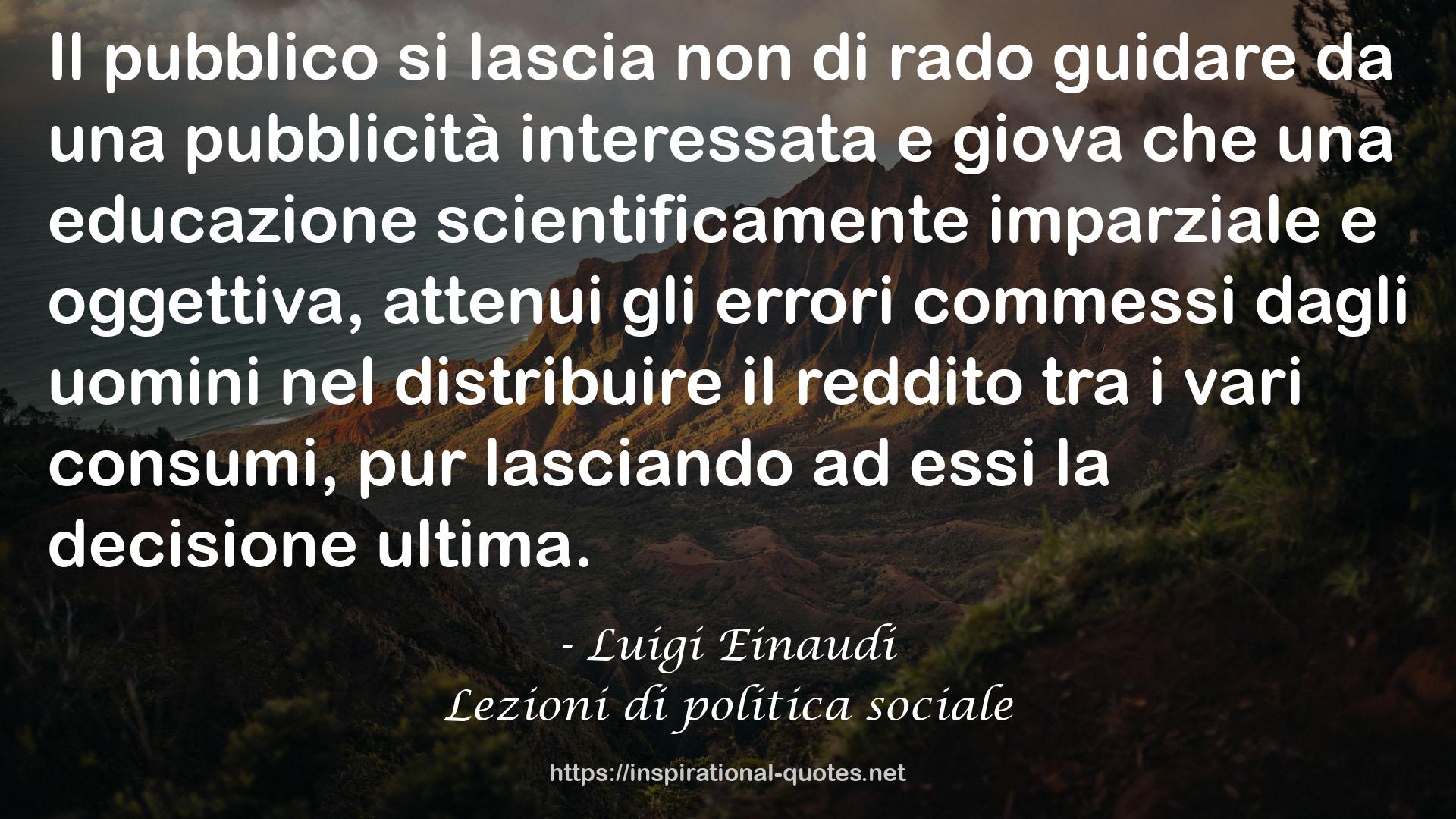 Lezioni di politica sociale QUOTES