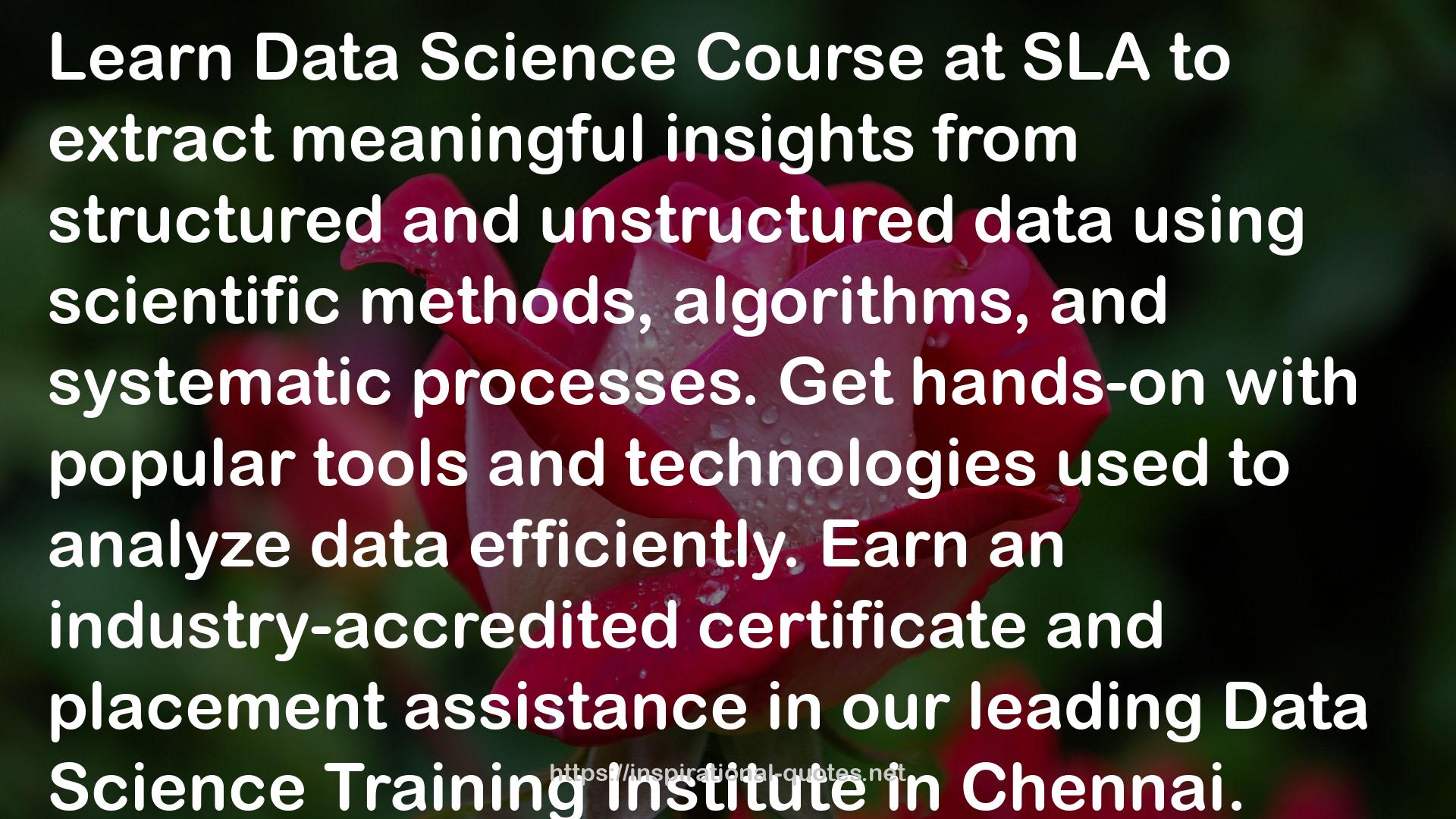Data Science Course in Chennai QUOTES