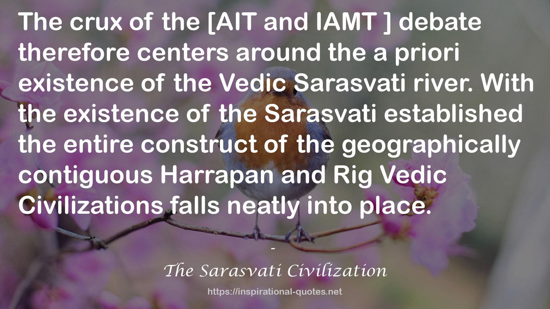 The Sarasvati Civilization QUOTES