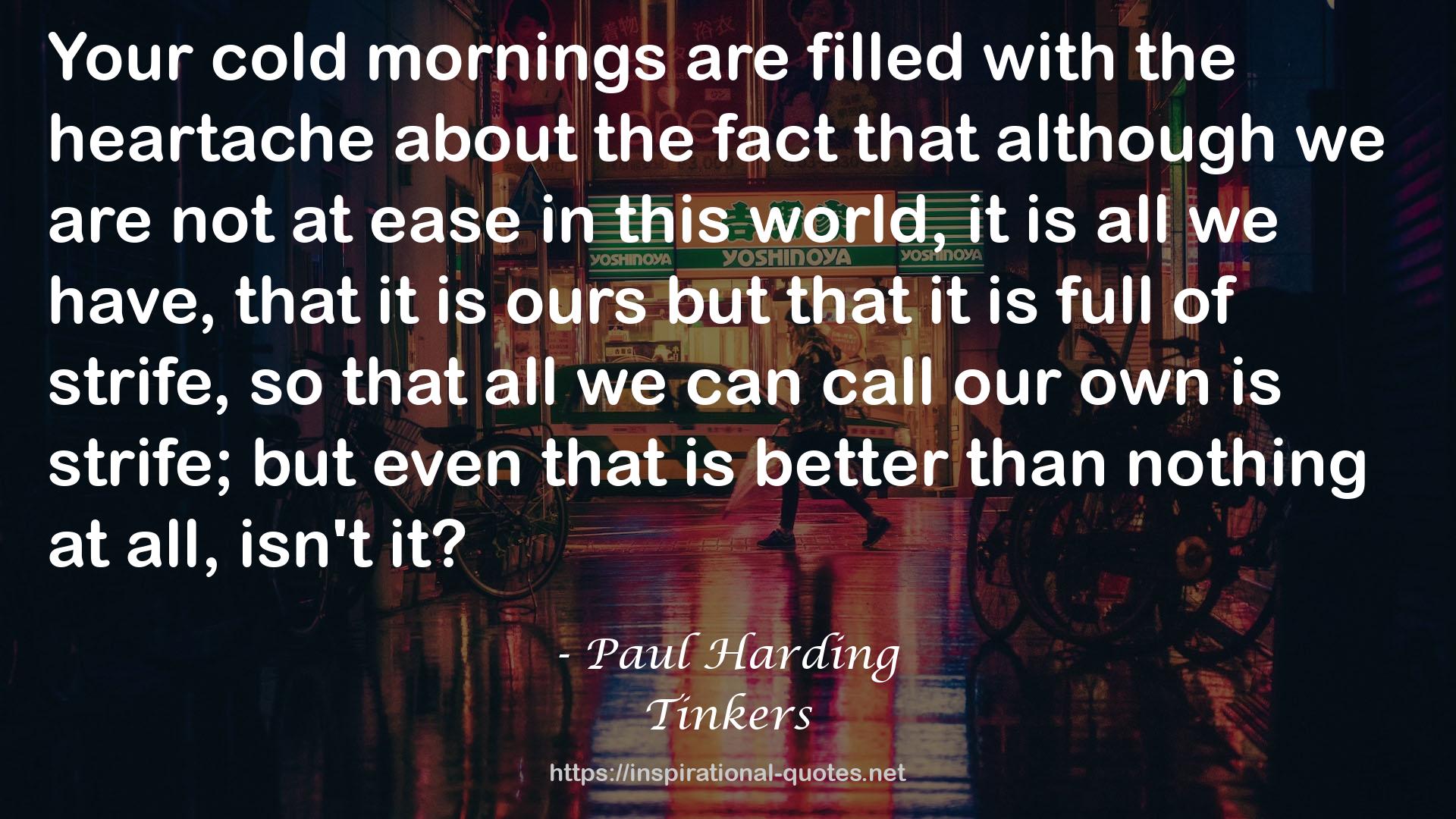 Paul Harding QUOTES