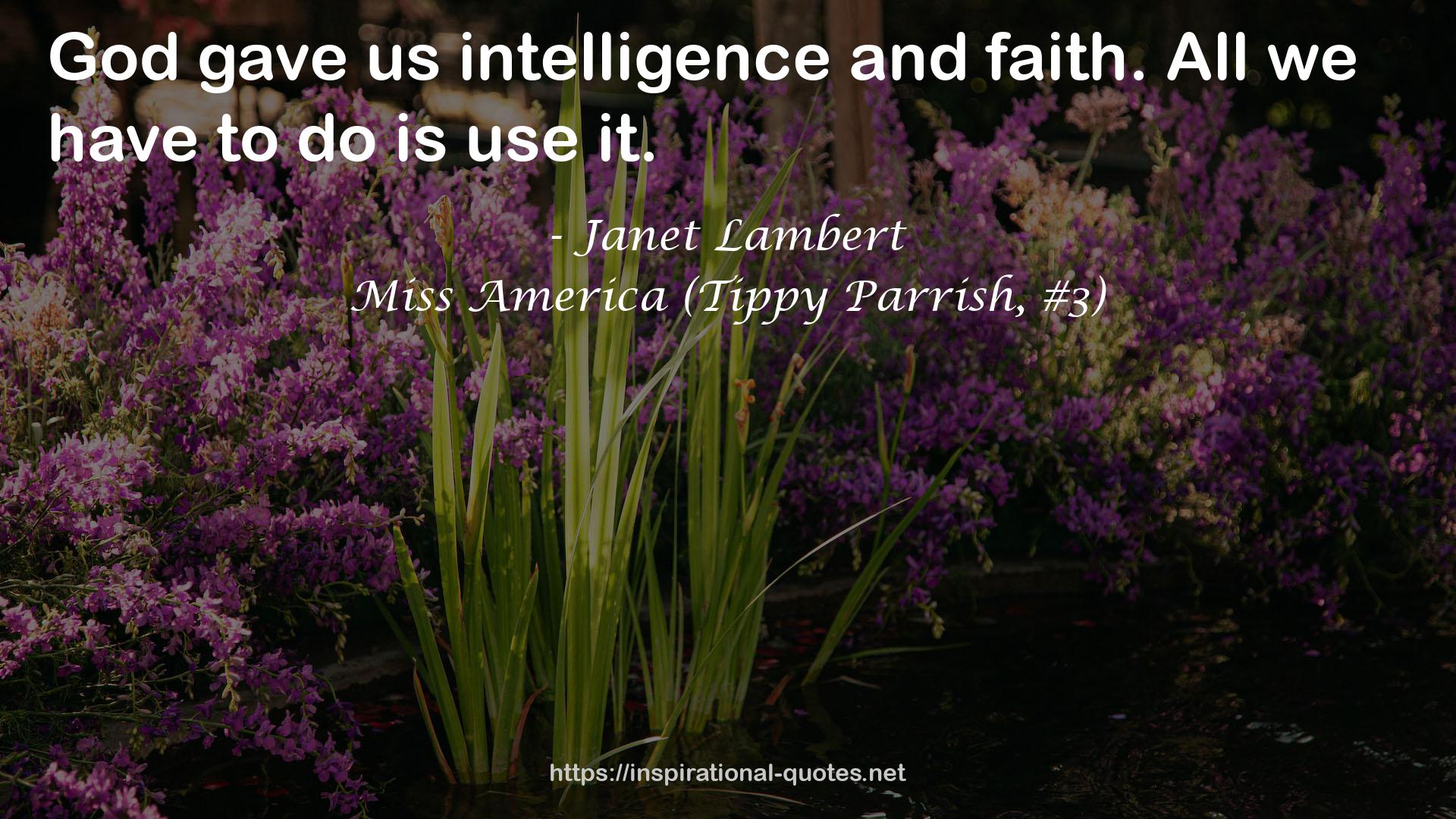 Miss America (Tippy Parrish, #3) QUOTES