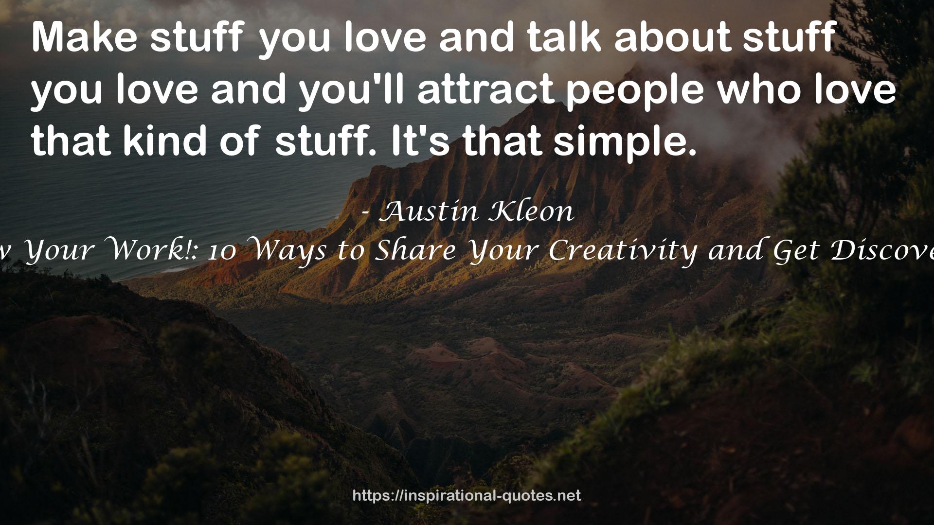 Austin Kleon QUOTES