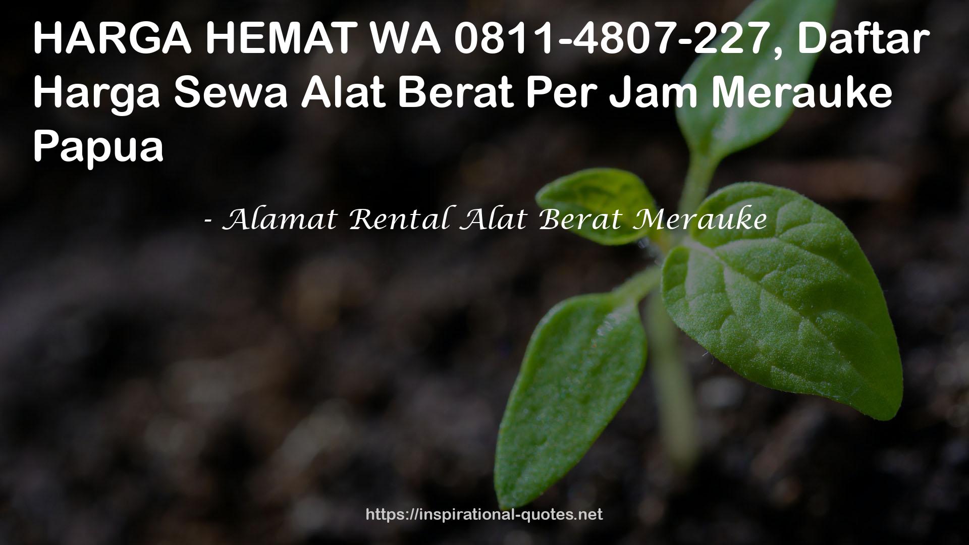 Alamat Rental Alat Berat Merauke QUOTES