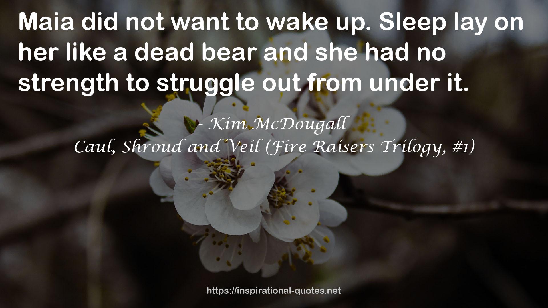 Caul, Shroud and Veil (Fire Raisers Trilogy, #1) QUOTES