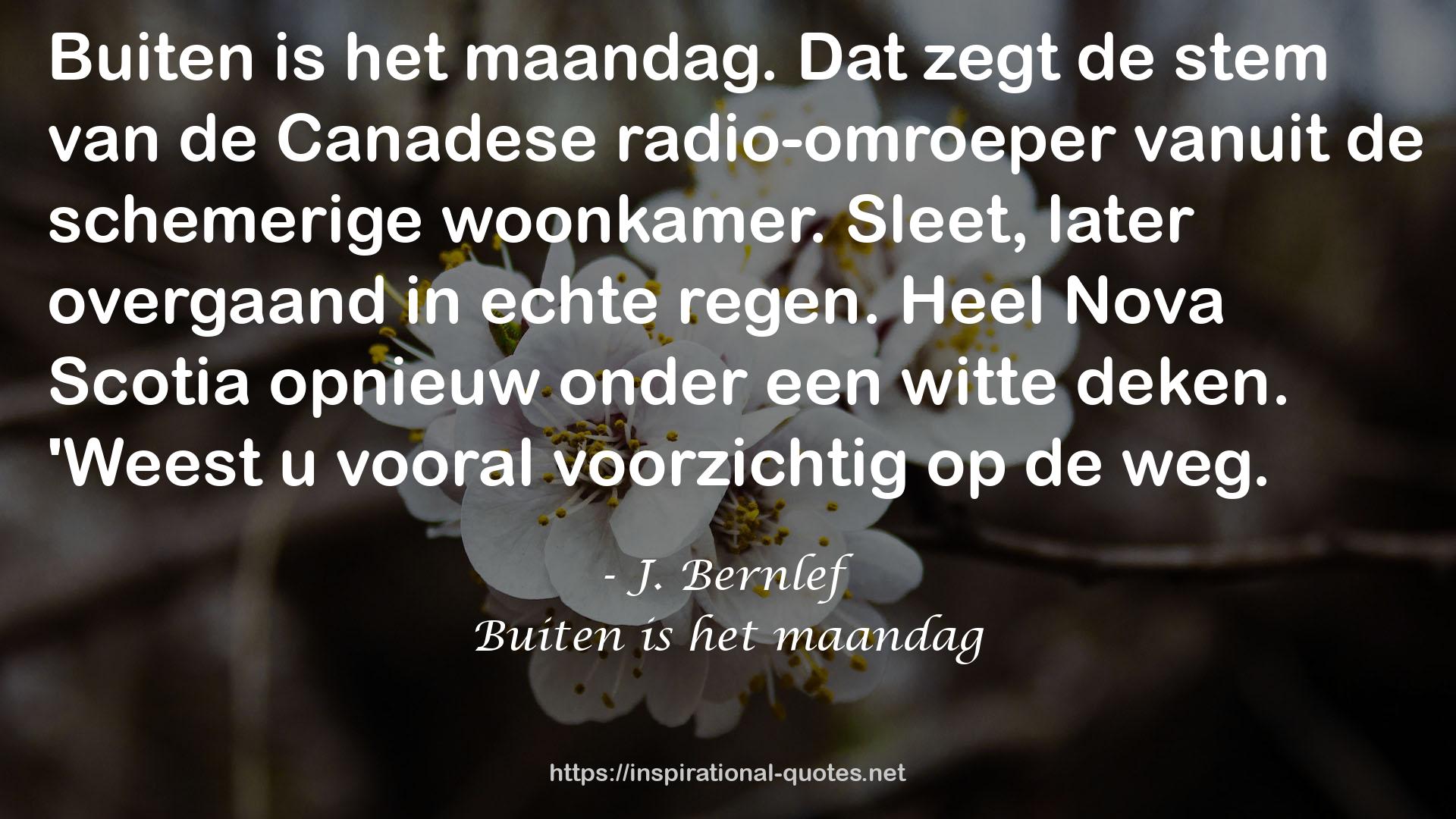 Buiten is het maandag QUOTES