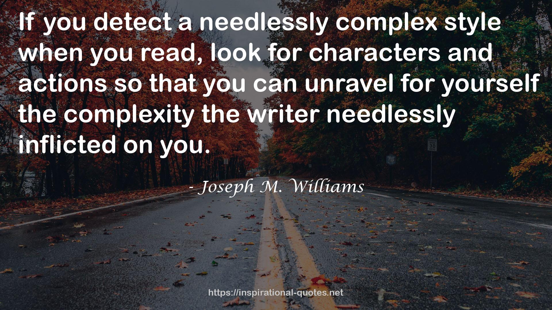 Joseph M. Williams QUOTES