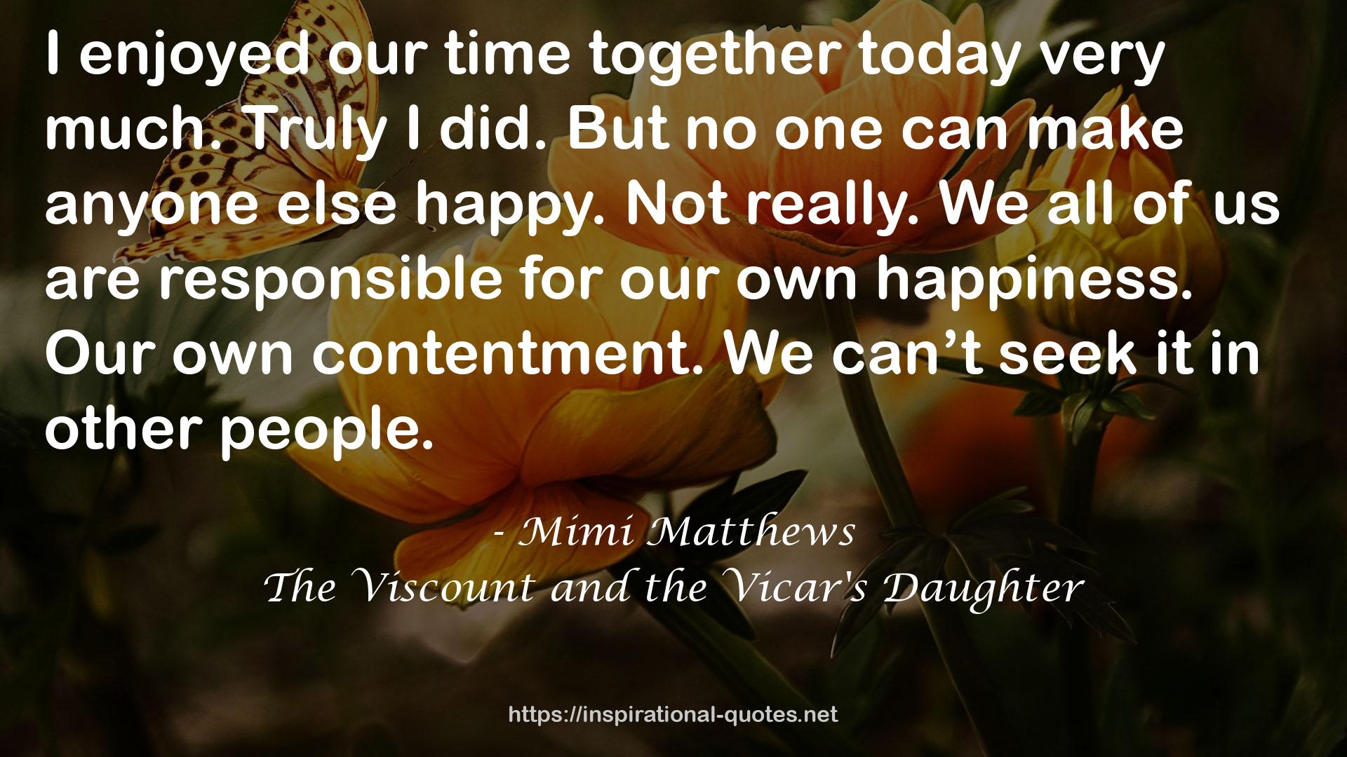 The Viscount and the Vicar's Daughter QUOTES