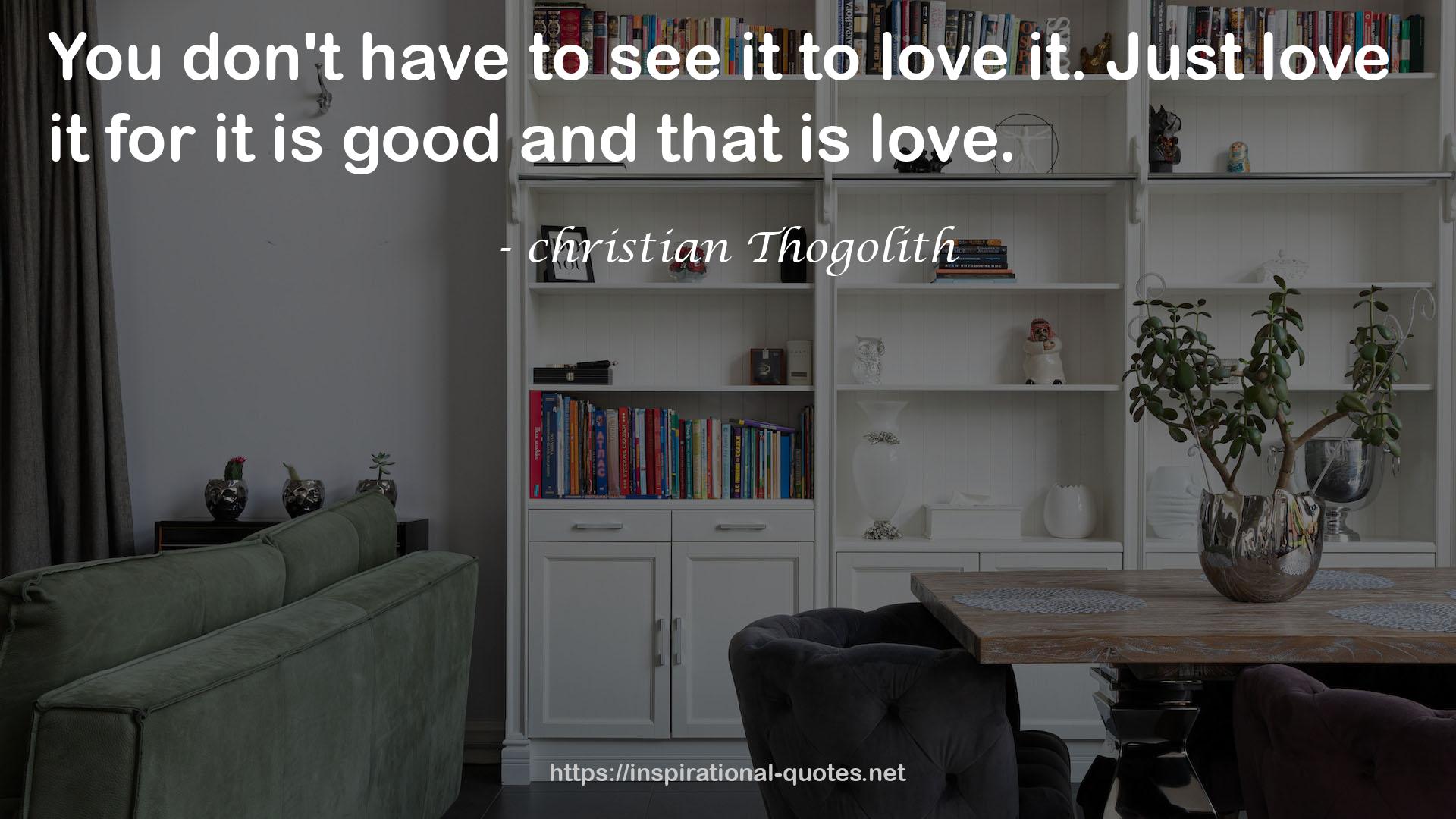christian Thogolith QUOTES