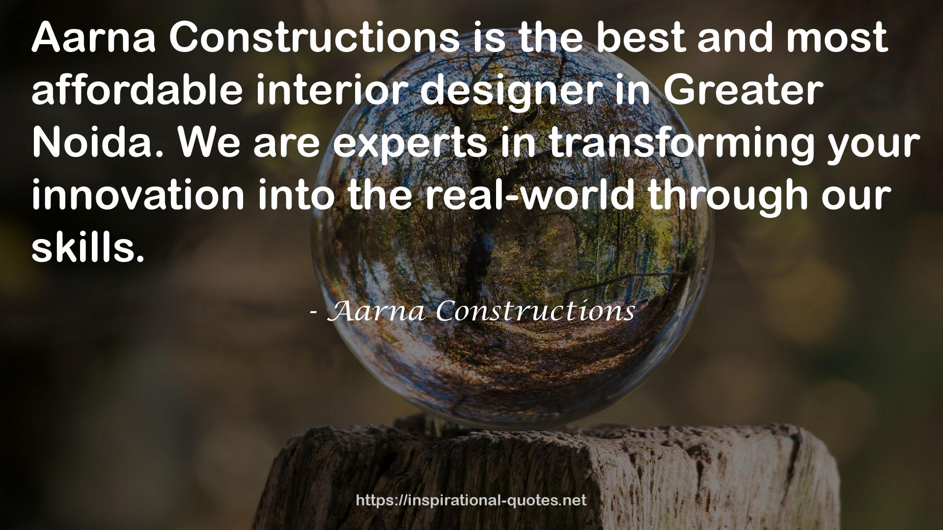 Aarna Constructions QUOTES