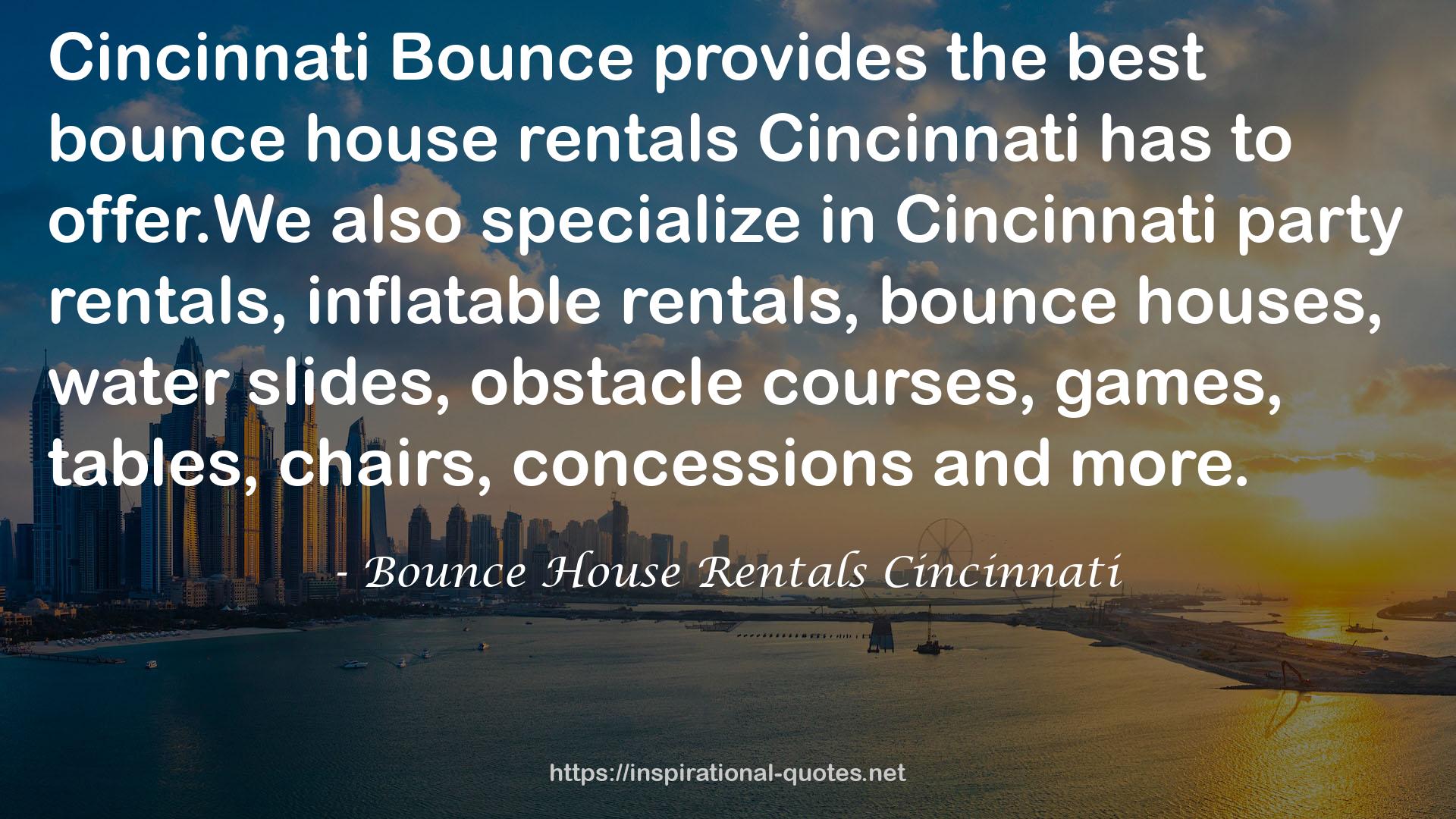 Bounce House Rentals Cincinnati QUOTES