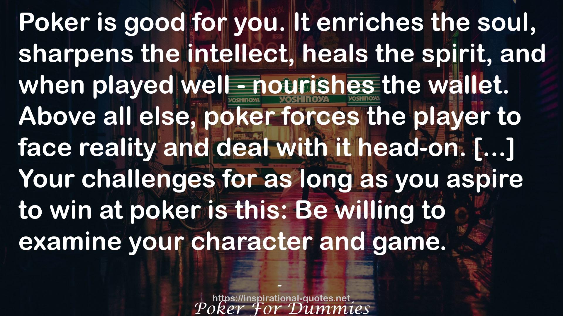 Poker For Dummies QUOTES