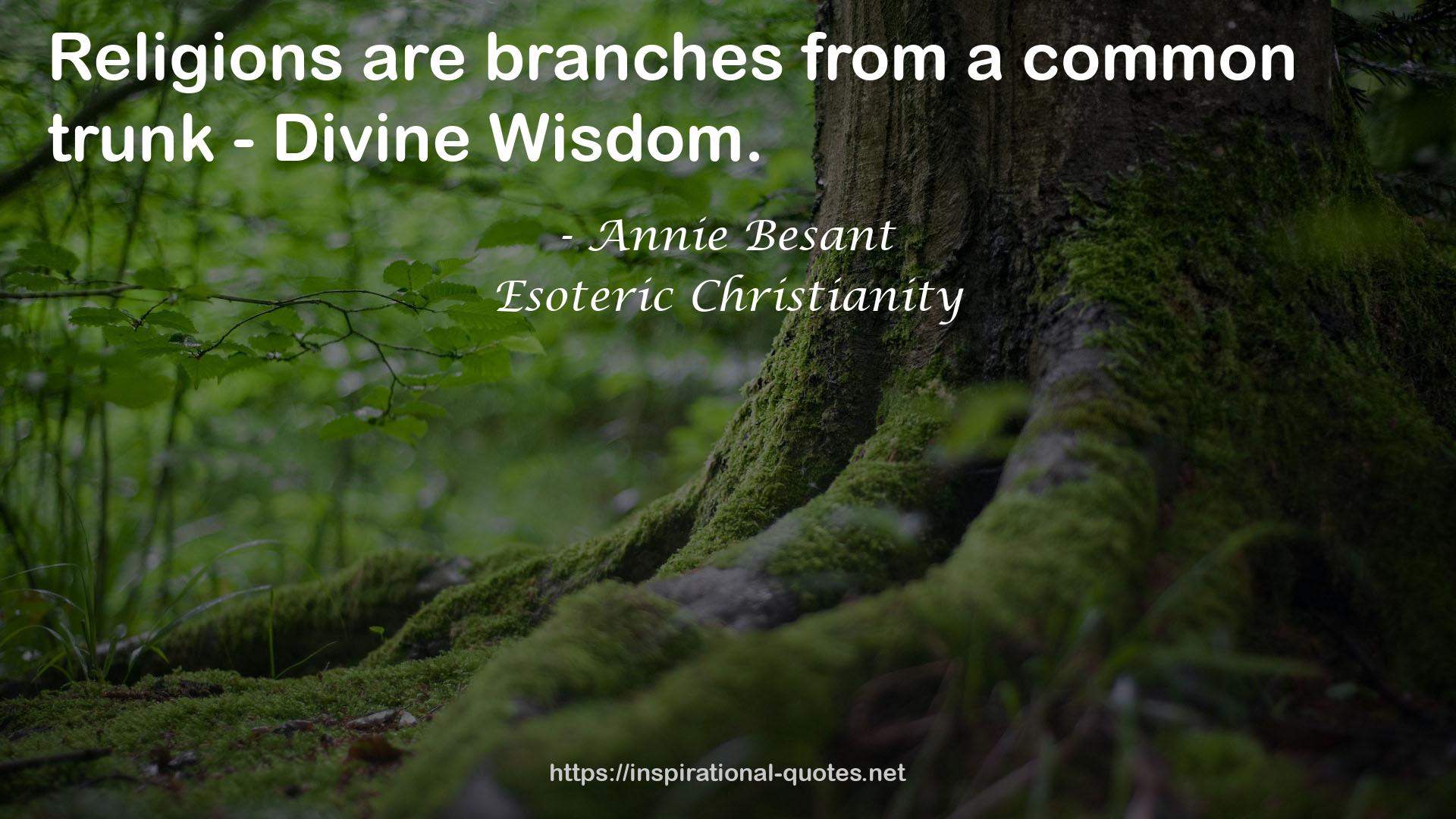 Esoteric Christianity QUOTES