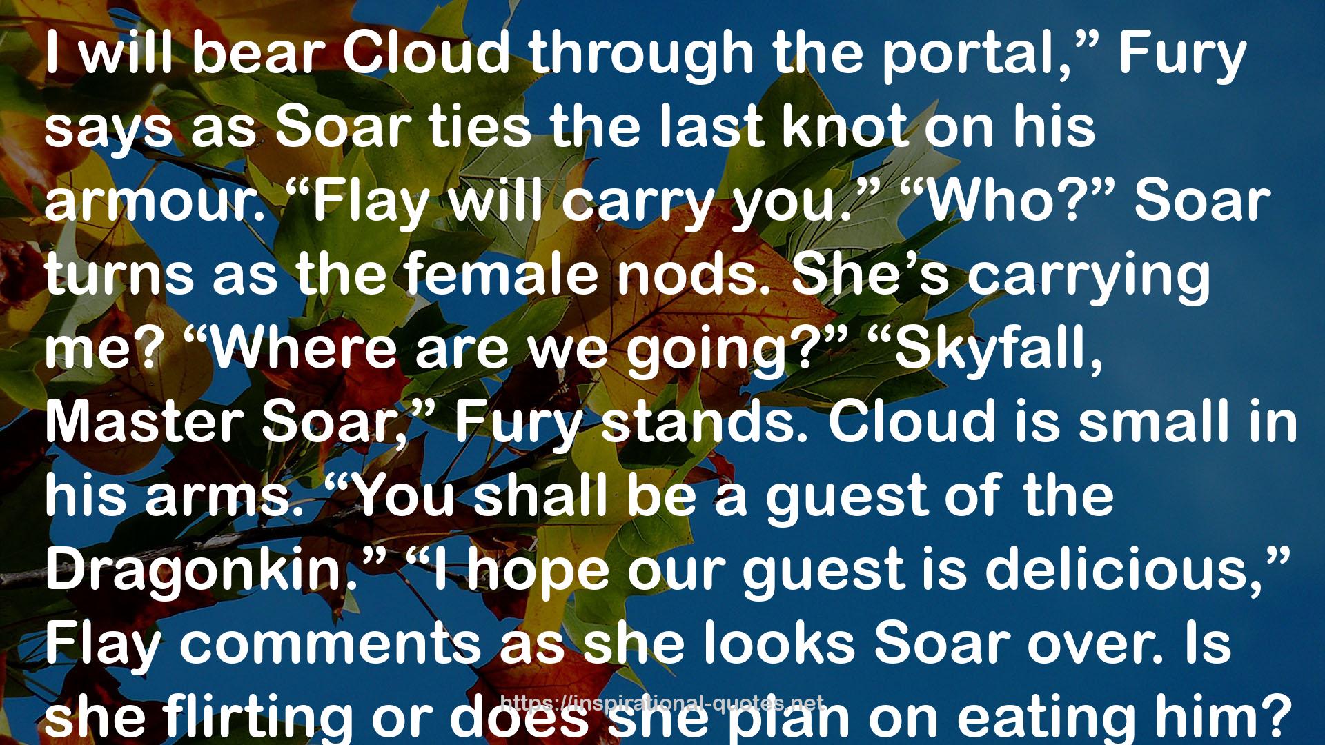 SkyFall (Taken on the Wing, #2) QUOTES