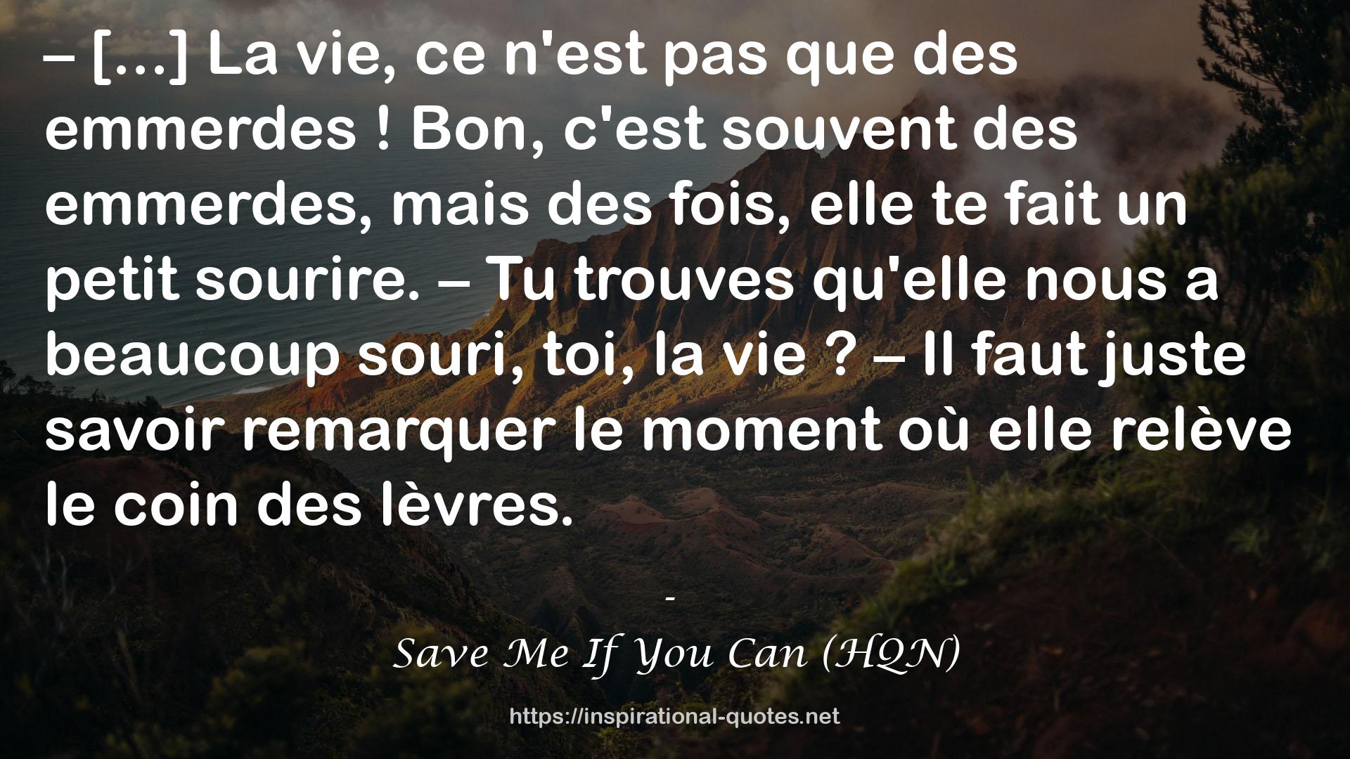 Save Me If You Can (HQN) QUOTES