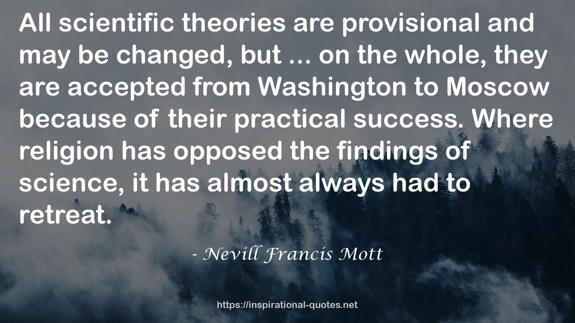 Nevill Francis Mott QUOTES