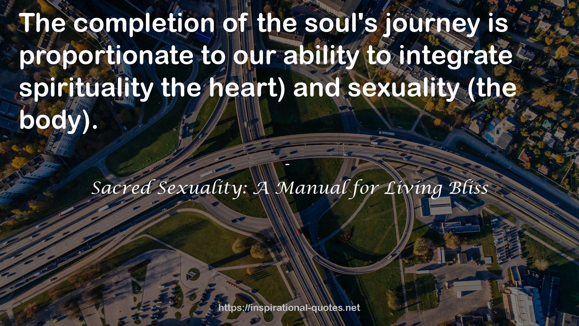 Sacred Sexuality: A Manual for Living Bliss QUOTES