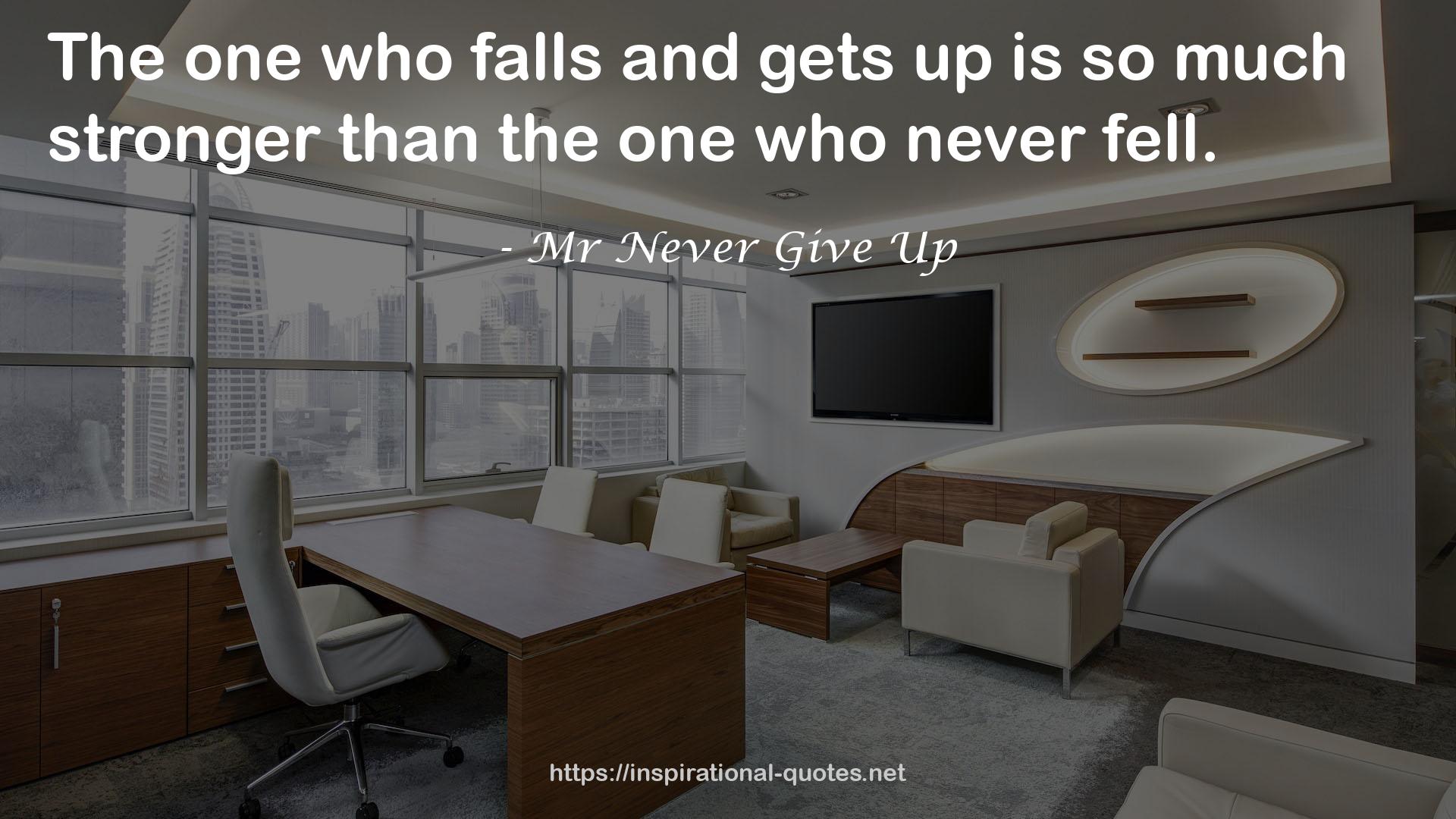 Mr Never Give Up QUOTES