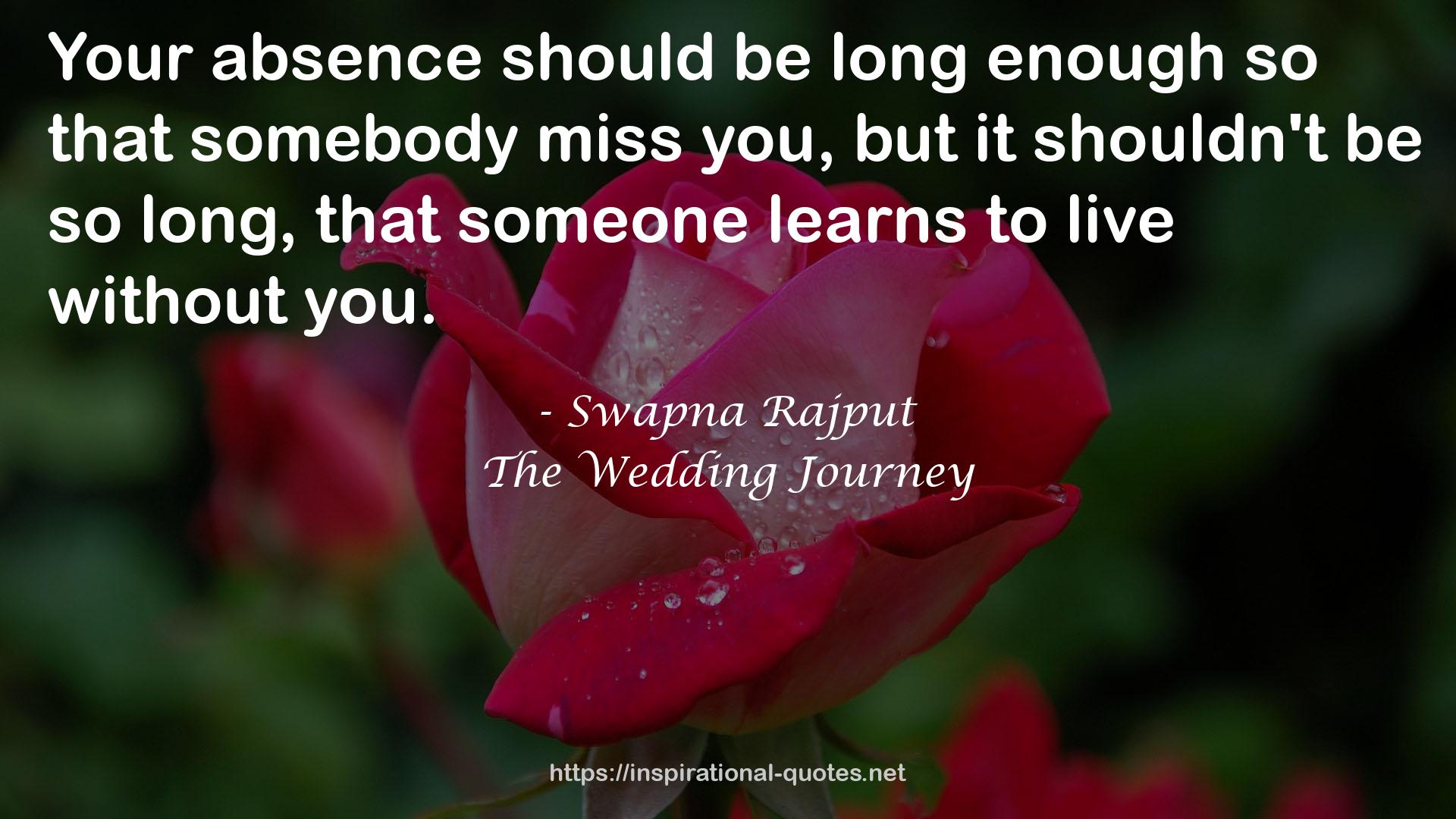 The Wedding Journey QUOTES