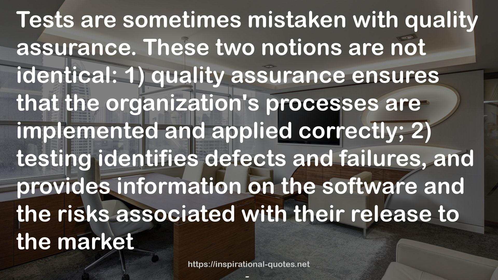 Fundamentals of Software Testing (ISTE) QUOTES