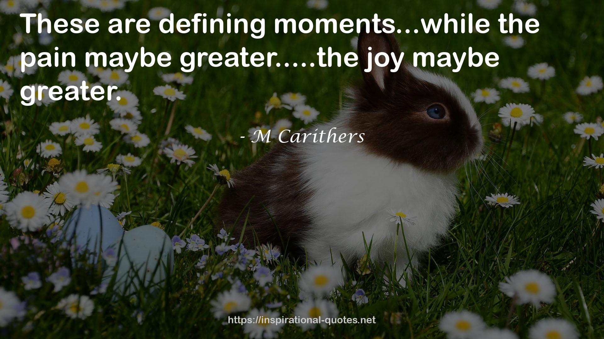 M Carithers QUOTES