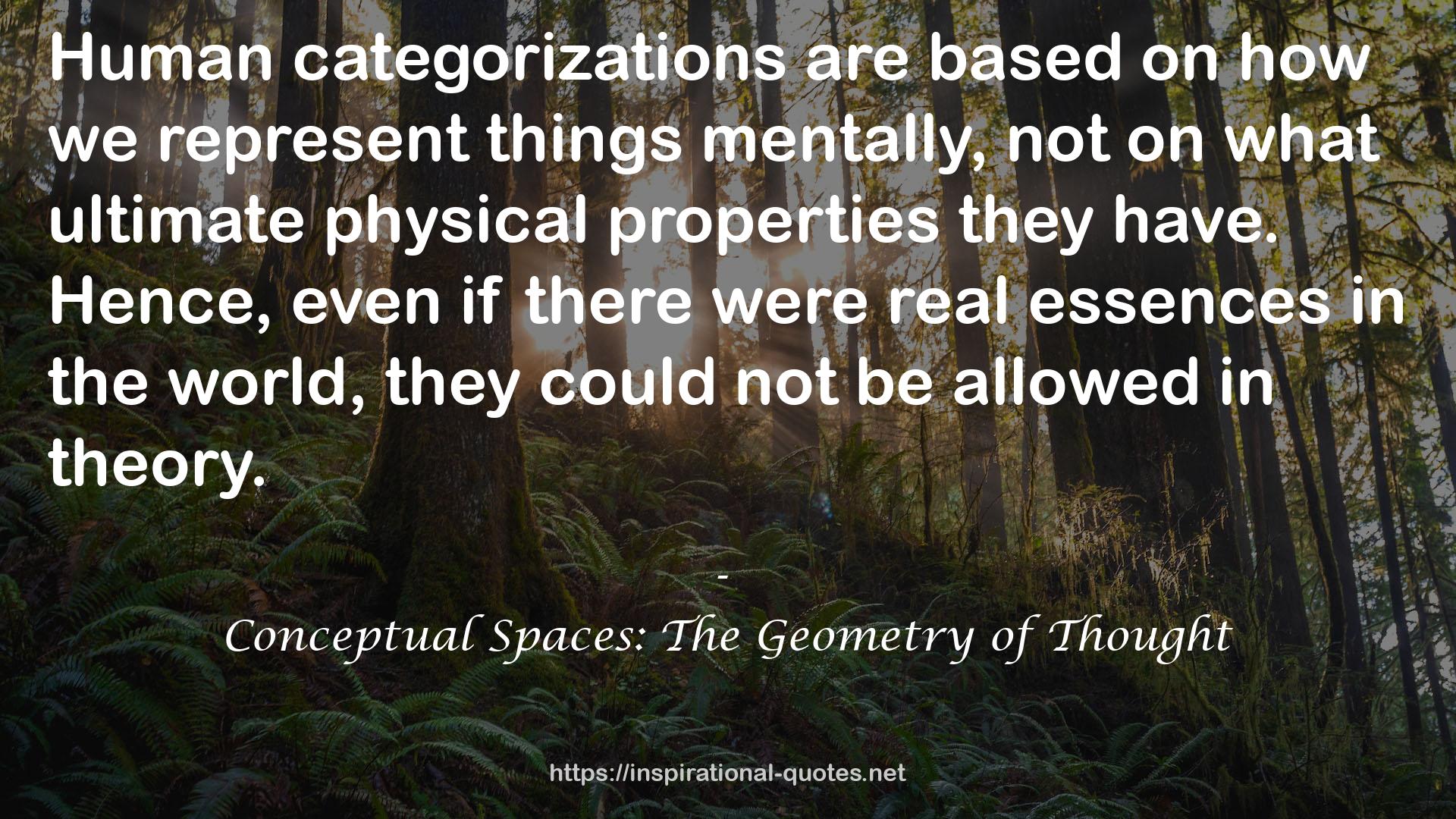 Conceptual Spaces: The Geometry of Thought QUOTES