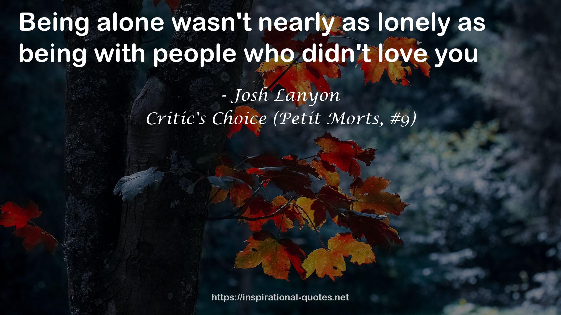 Critic's Choice (Petit Morts, #9) QUOTES