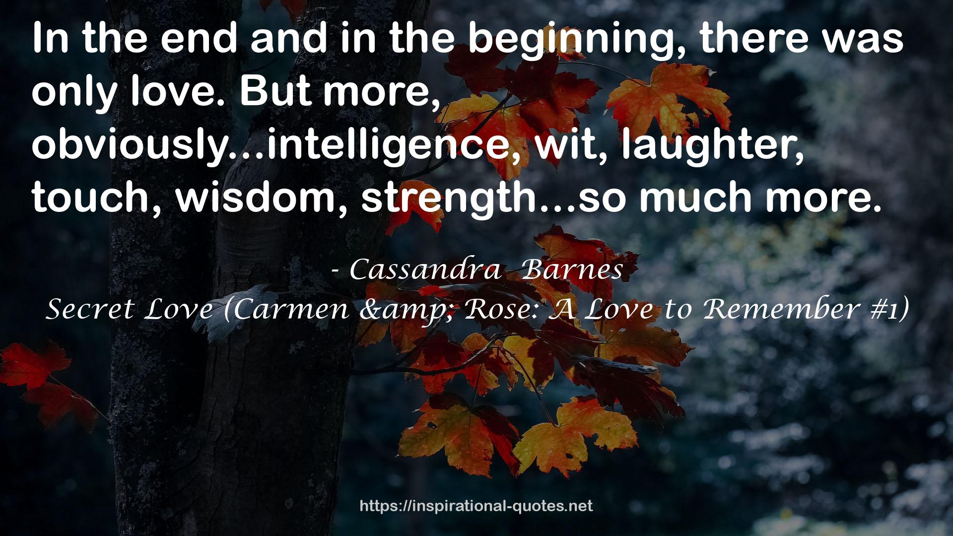 Secret Love (Carmen & Rose: A Love to Remember #1) QUOTES