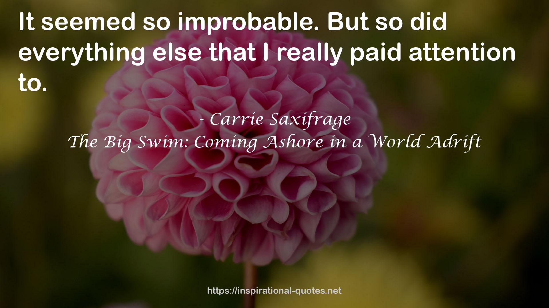 Carrie Saxifrage QUOTES