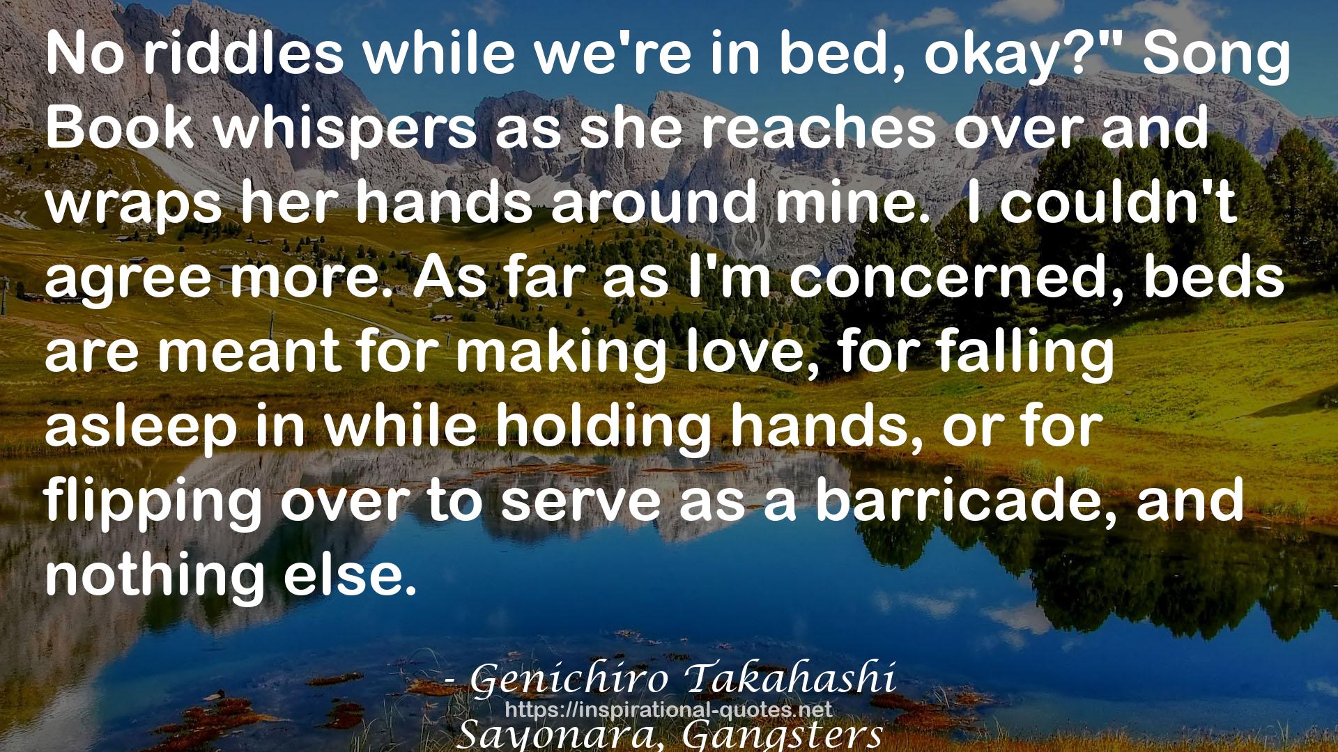 Genichiro Takahashi QUOTES