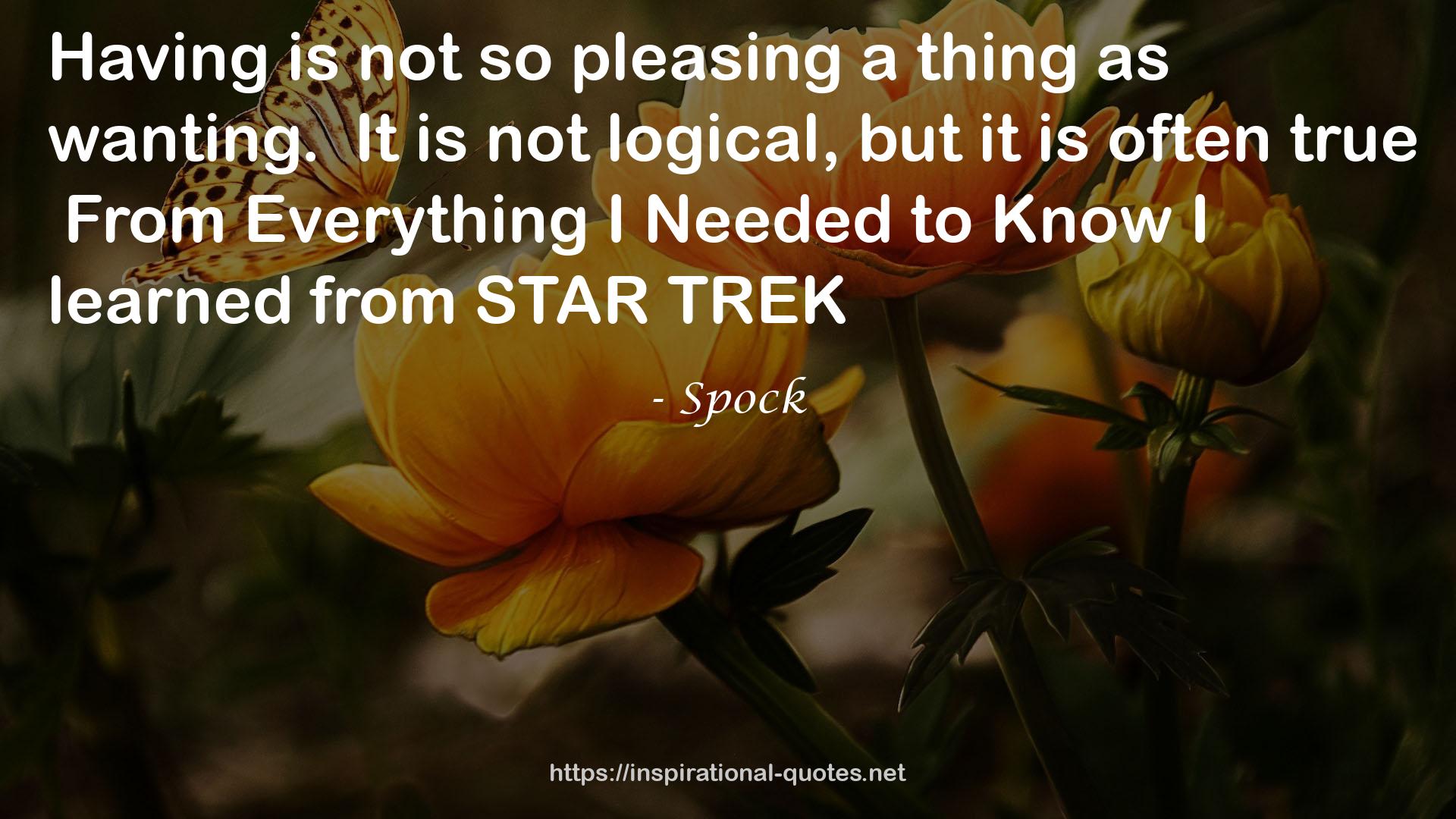 Spock QUOTES