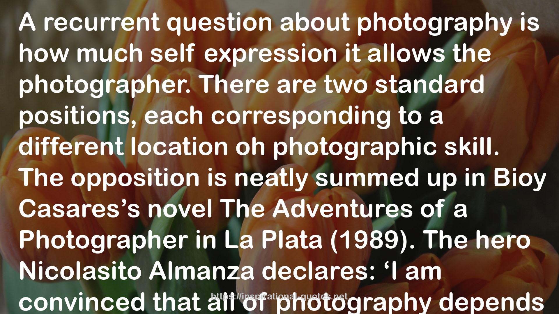 The Adventures of a Photographer in La Plata  QUOTES