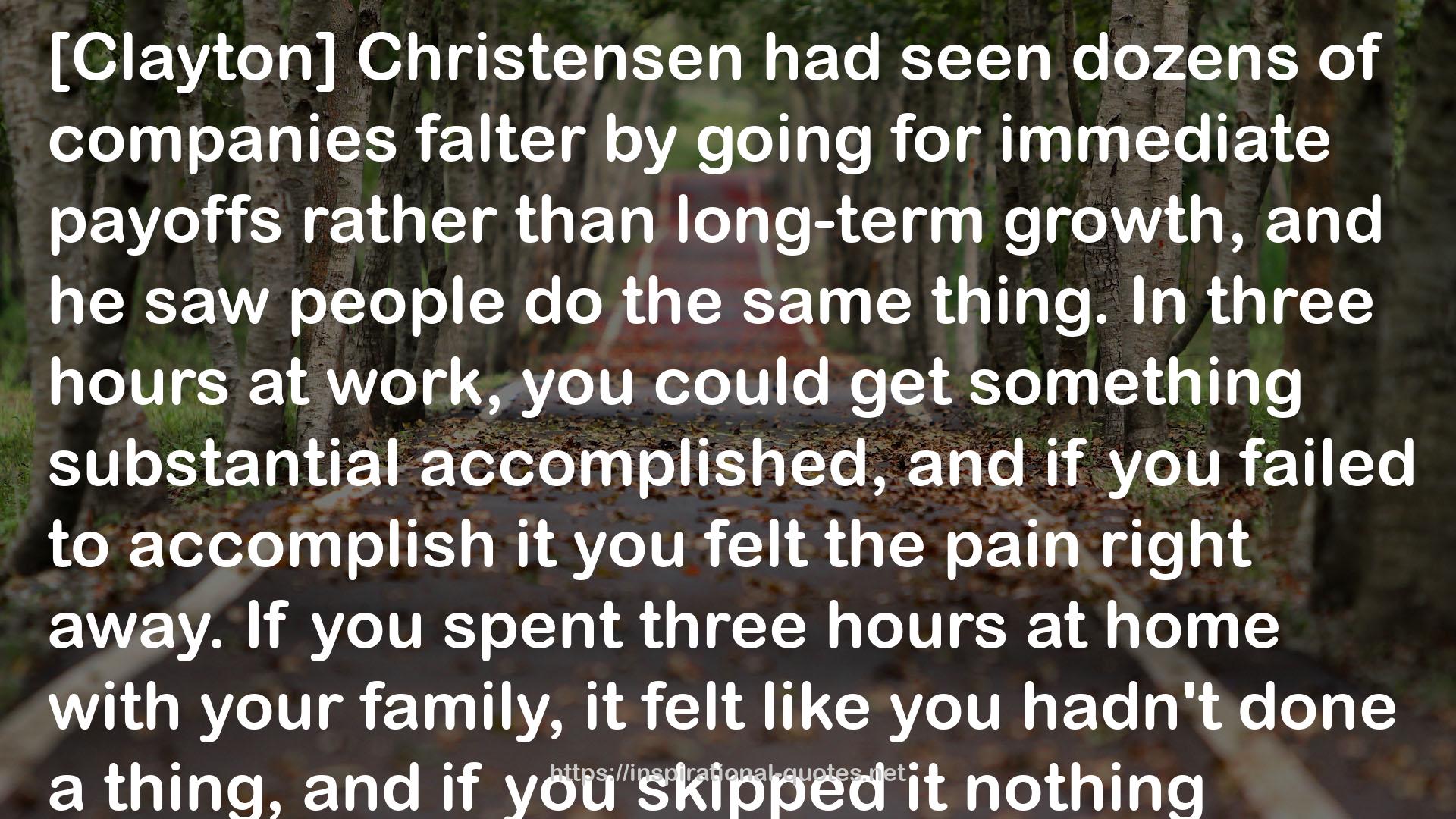 Christensen  QUOTES