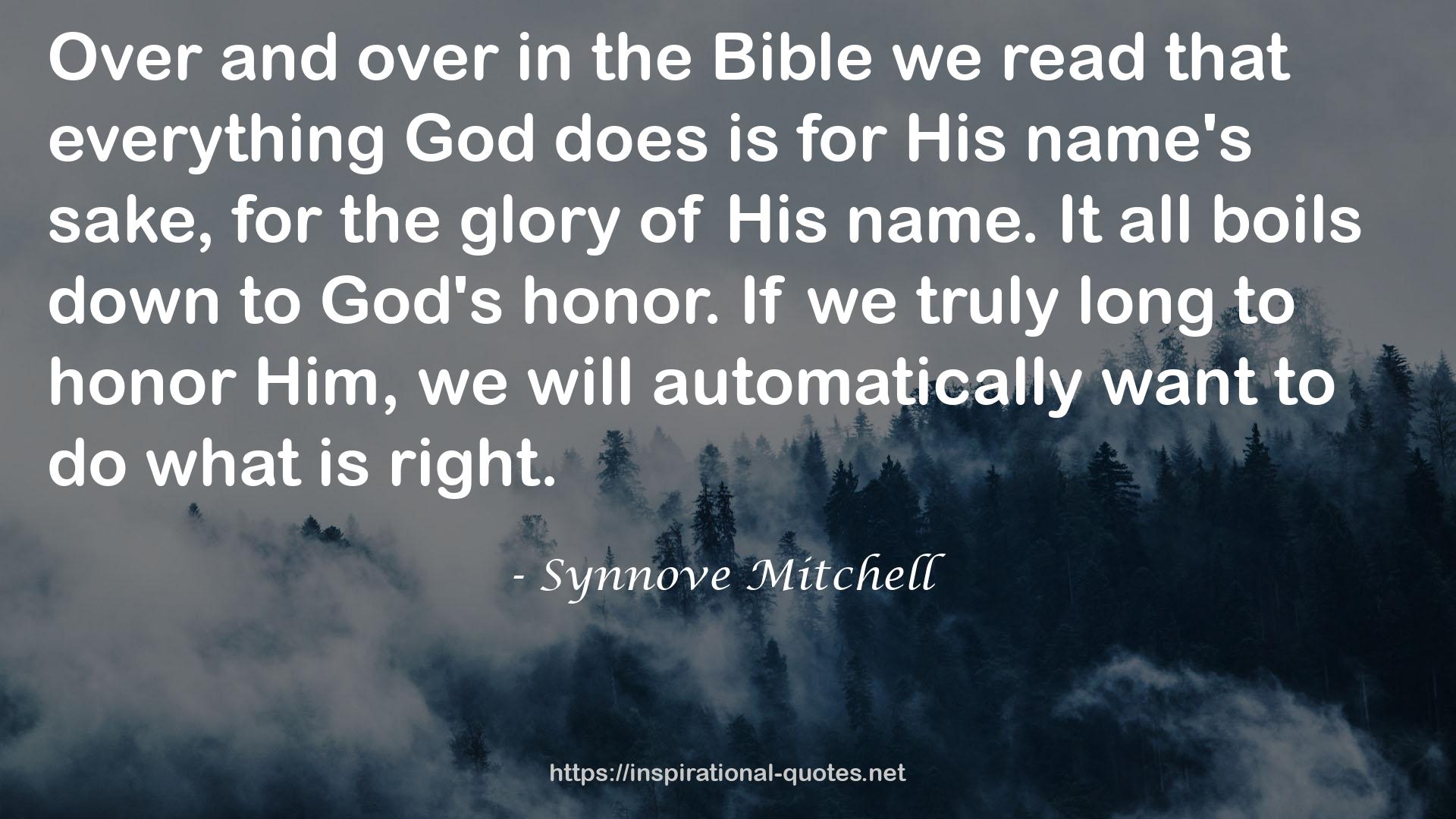 Synnove Mitchell QUOTES