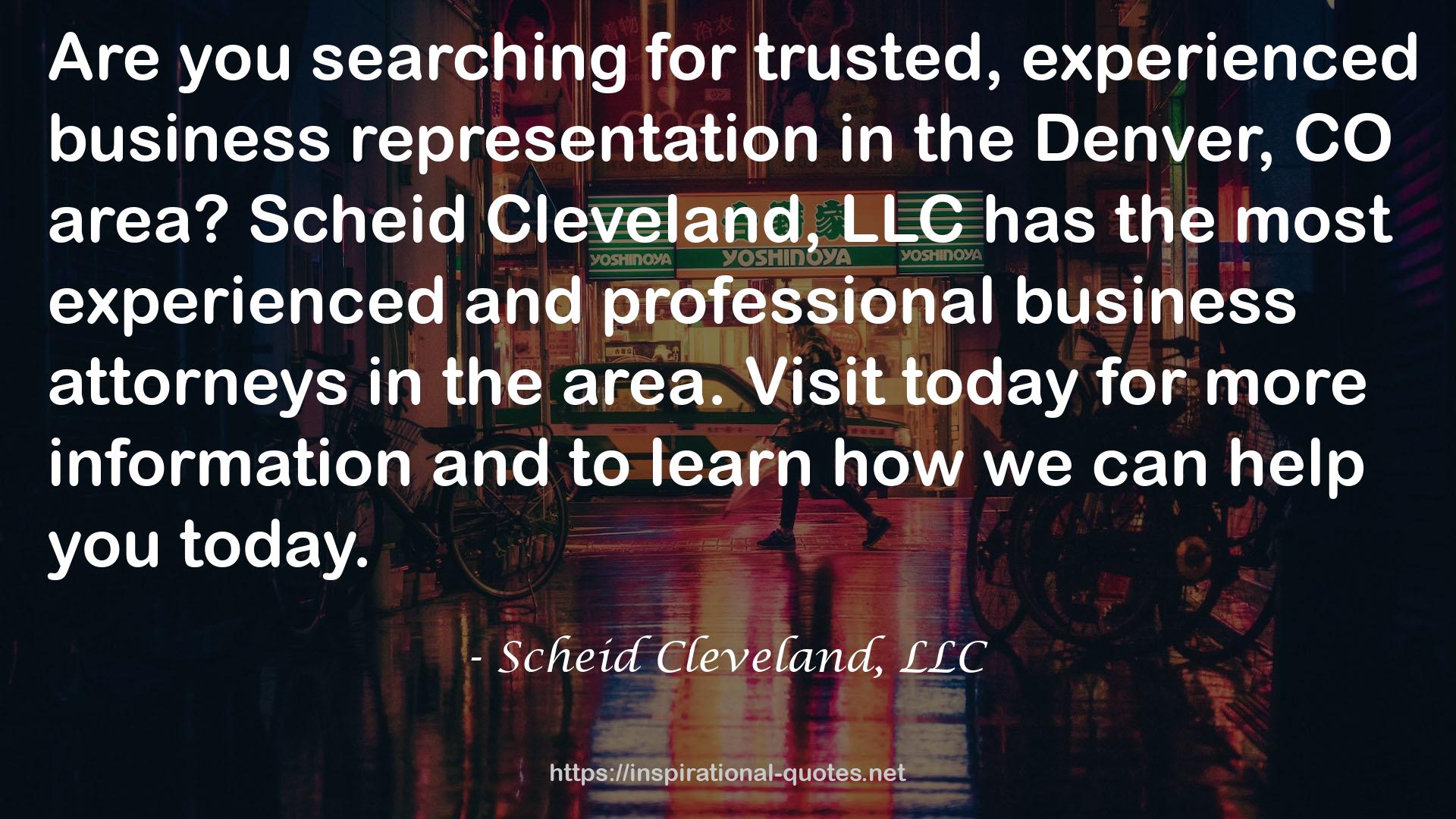 Scheid Cleveland, LLC QUOTES