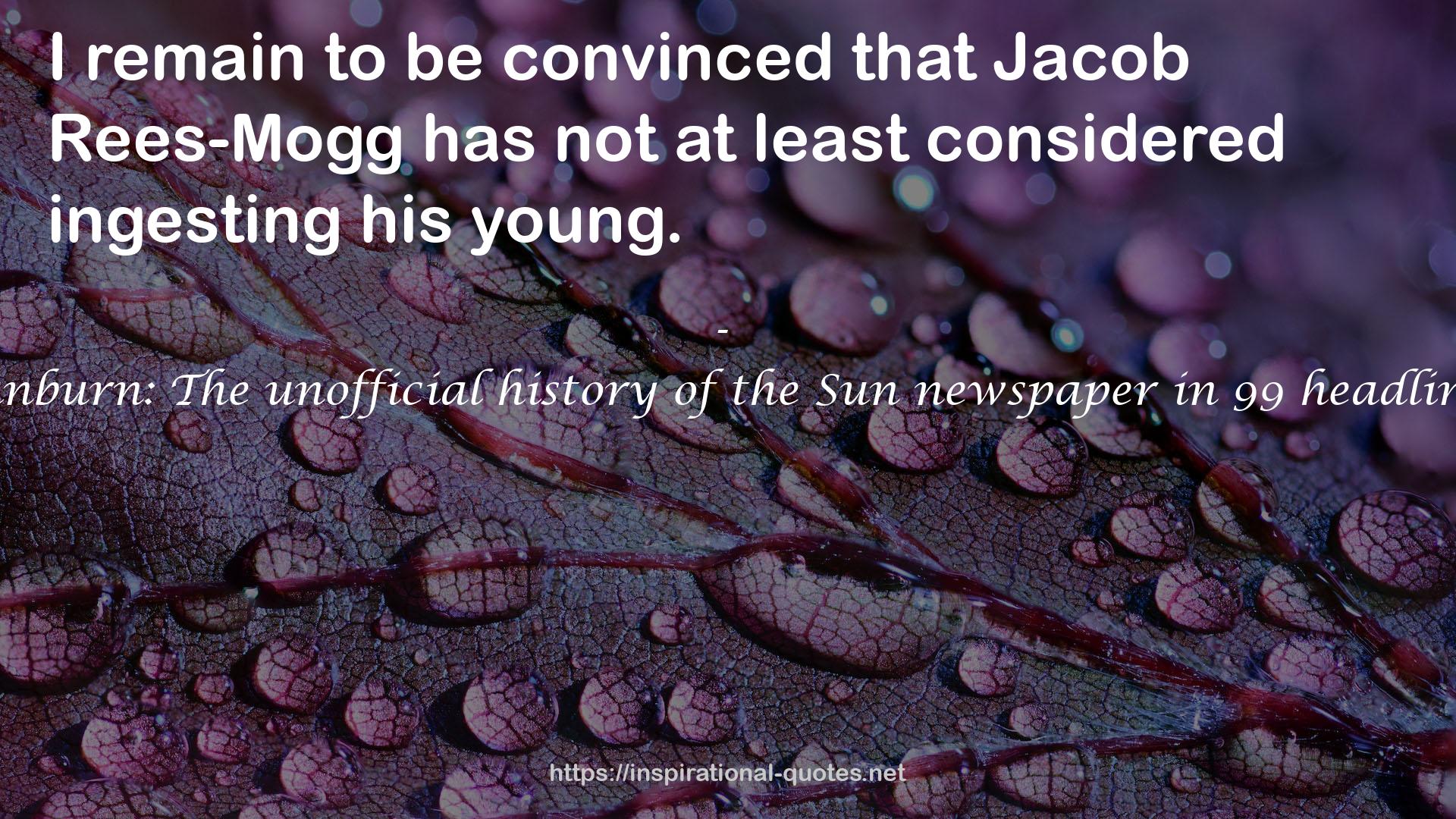 Sunburn: The unofficial history of the Sun newspaper in 99 headlines QUOTES