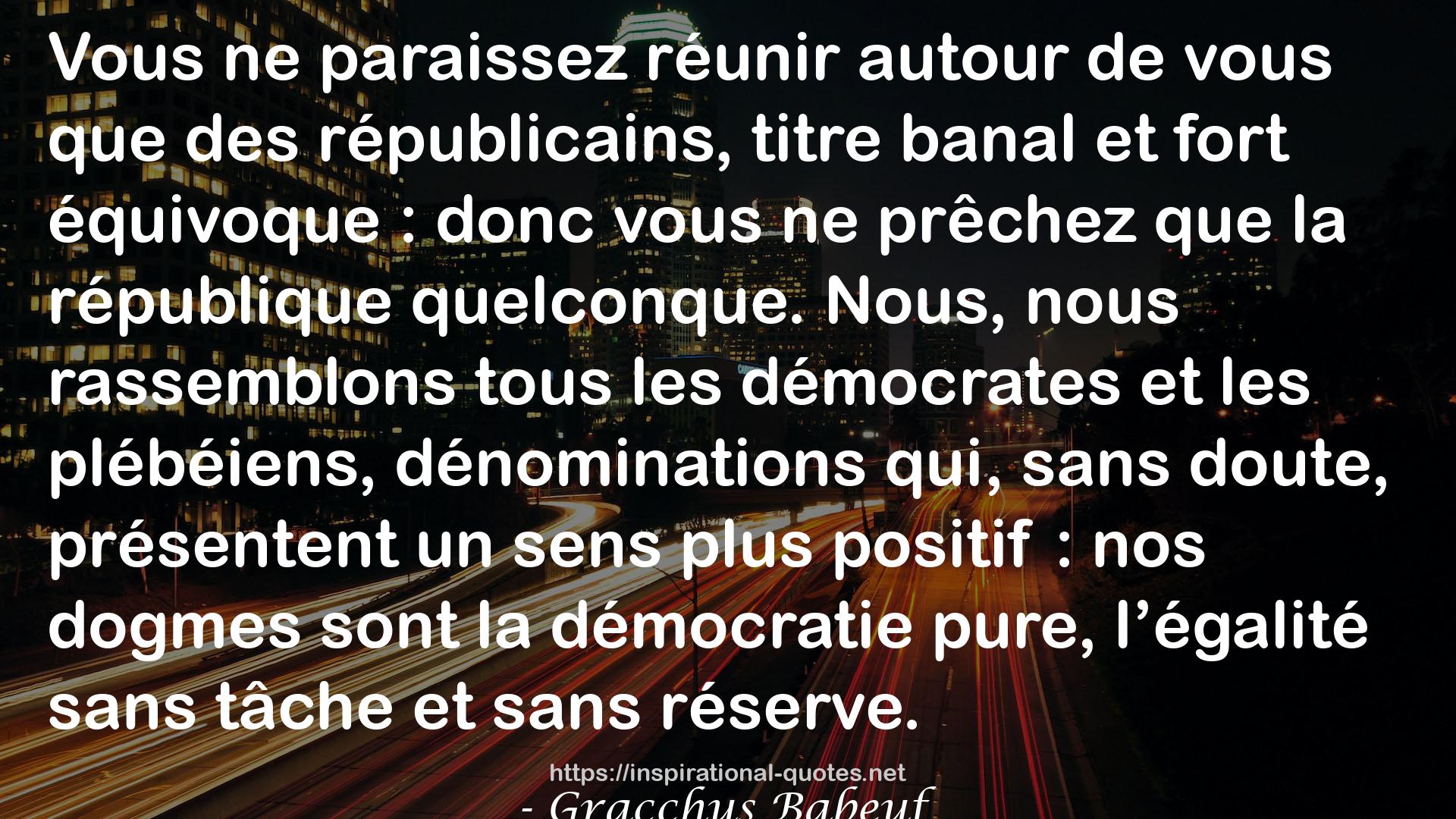 Le Manifeste des Plébéiens QUOTES