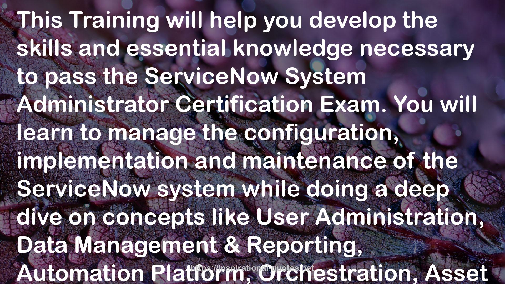 Best ServiceNow Admin Certification Training In USA QUOTES