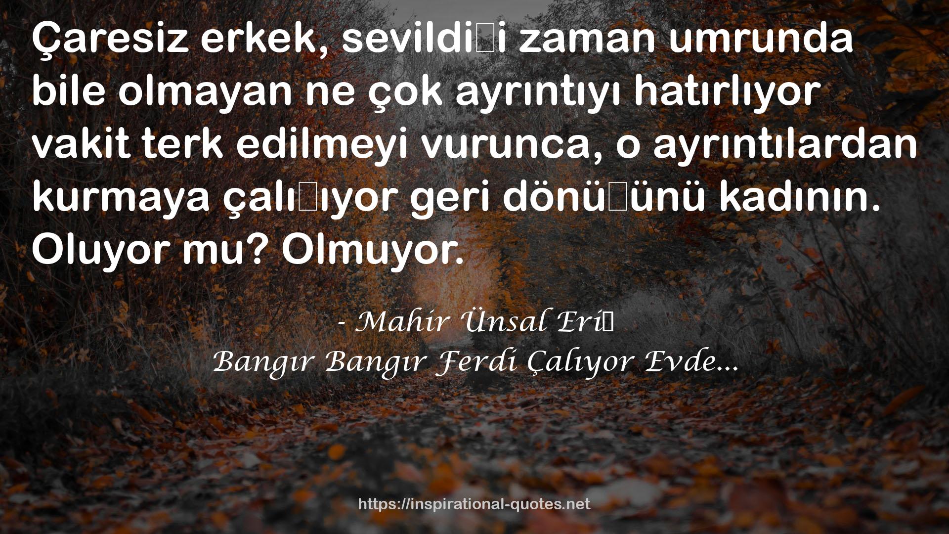 Mahir Ünsal Eriş QUOTES