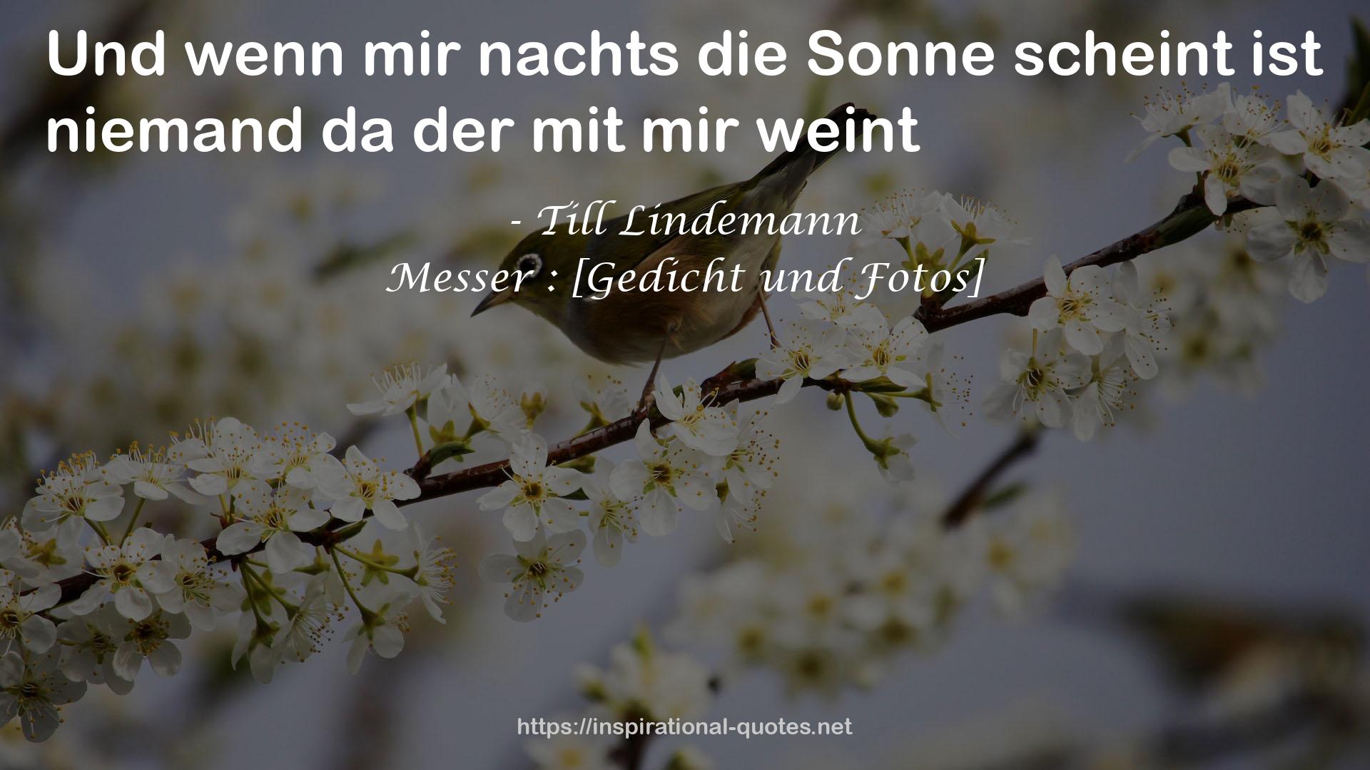 Messer : [Gedicht und Fotos] QUOTES